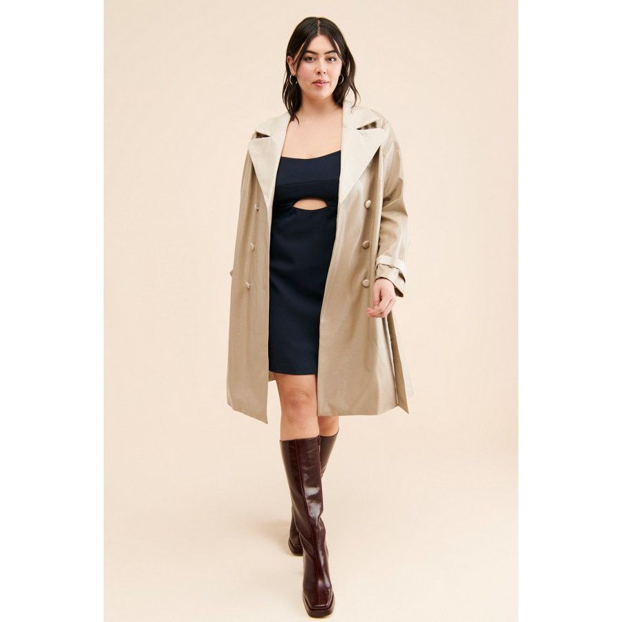Anthropologie Anthropologie Colorblock Vegan Leather Trench Coat $250 2X Size XXL / US 16-18 / IT 52-54 - 2 Thumbnail