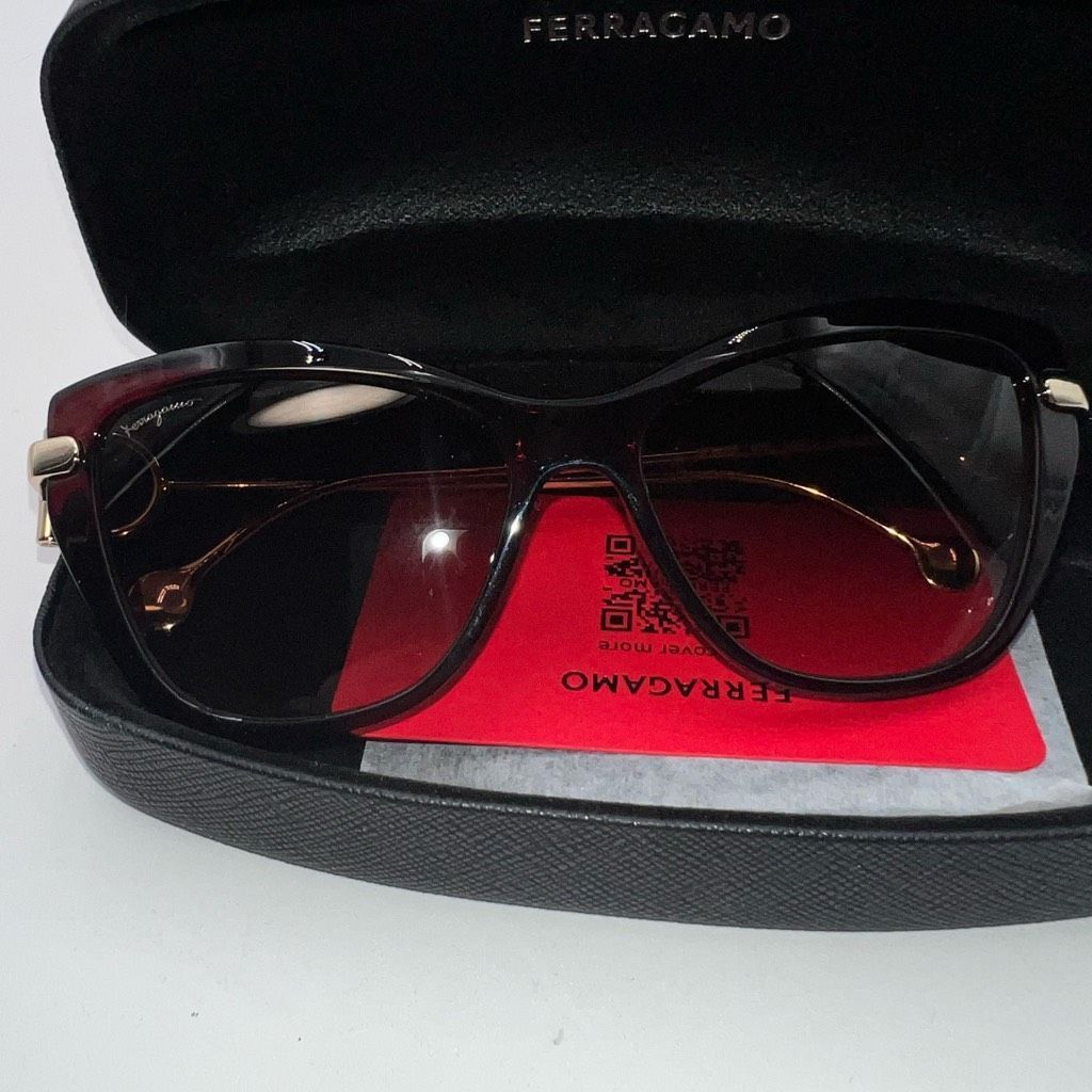 Salvatore Ferragamo Ferragamo Cat Eye Full Inclusion Sunglasses Size ONE SIZE - 2 Thumbnail