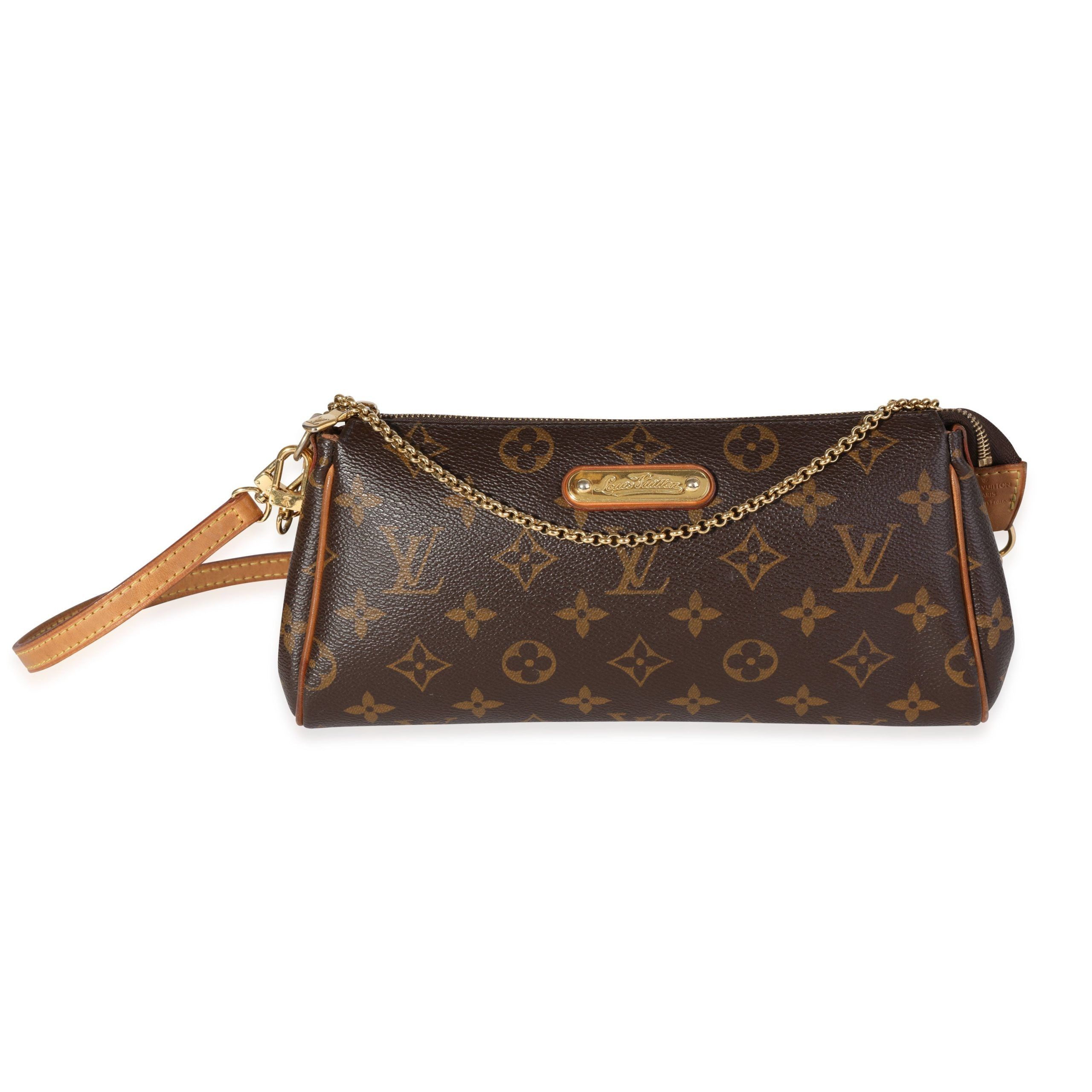 image of Louis Vuitton Monogram Canvas Eva Clutch in Brown, Women's