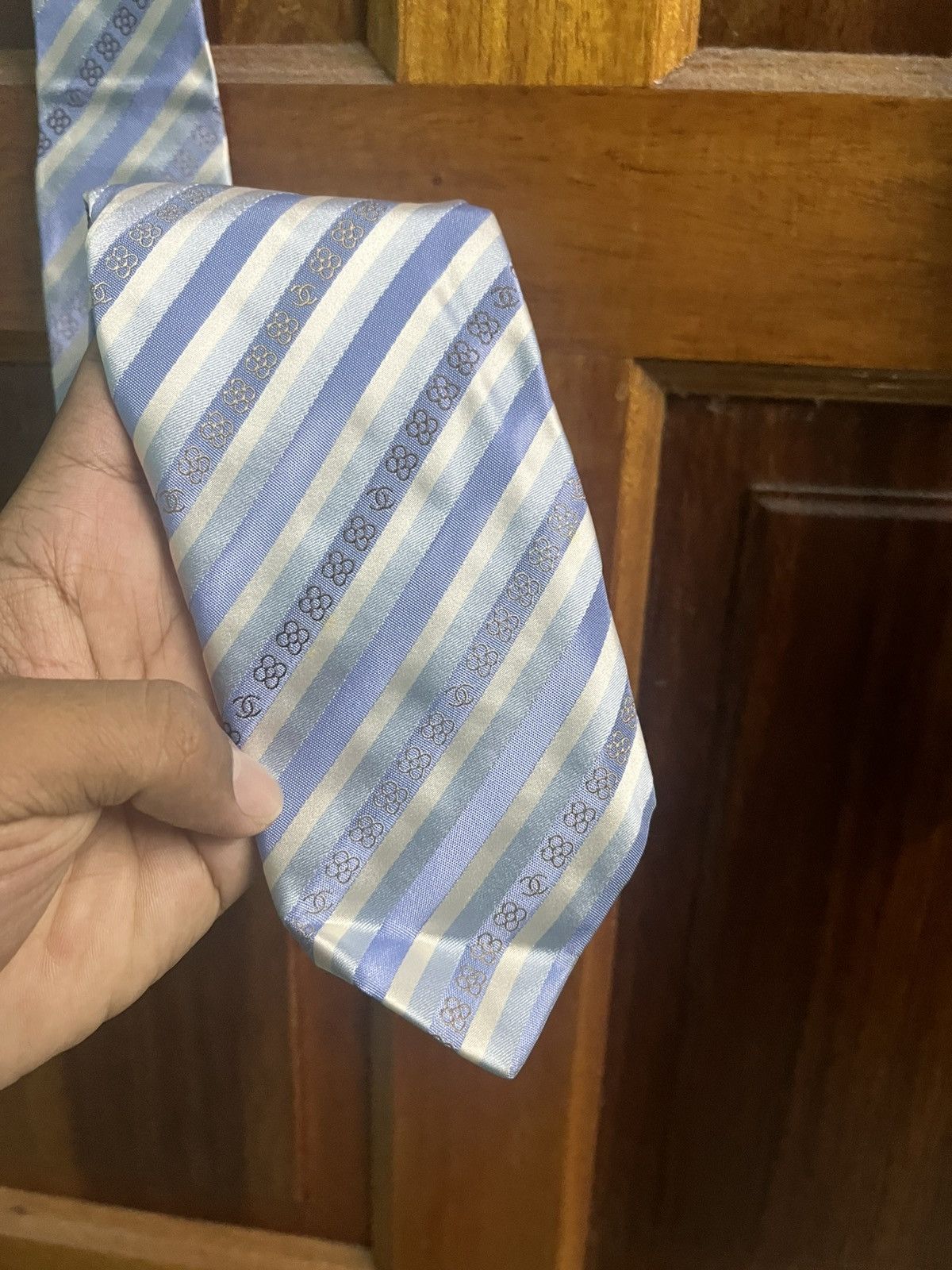 Chanel Chanel Tie Silk Size ONE SIZE - 2 Thumbnail