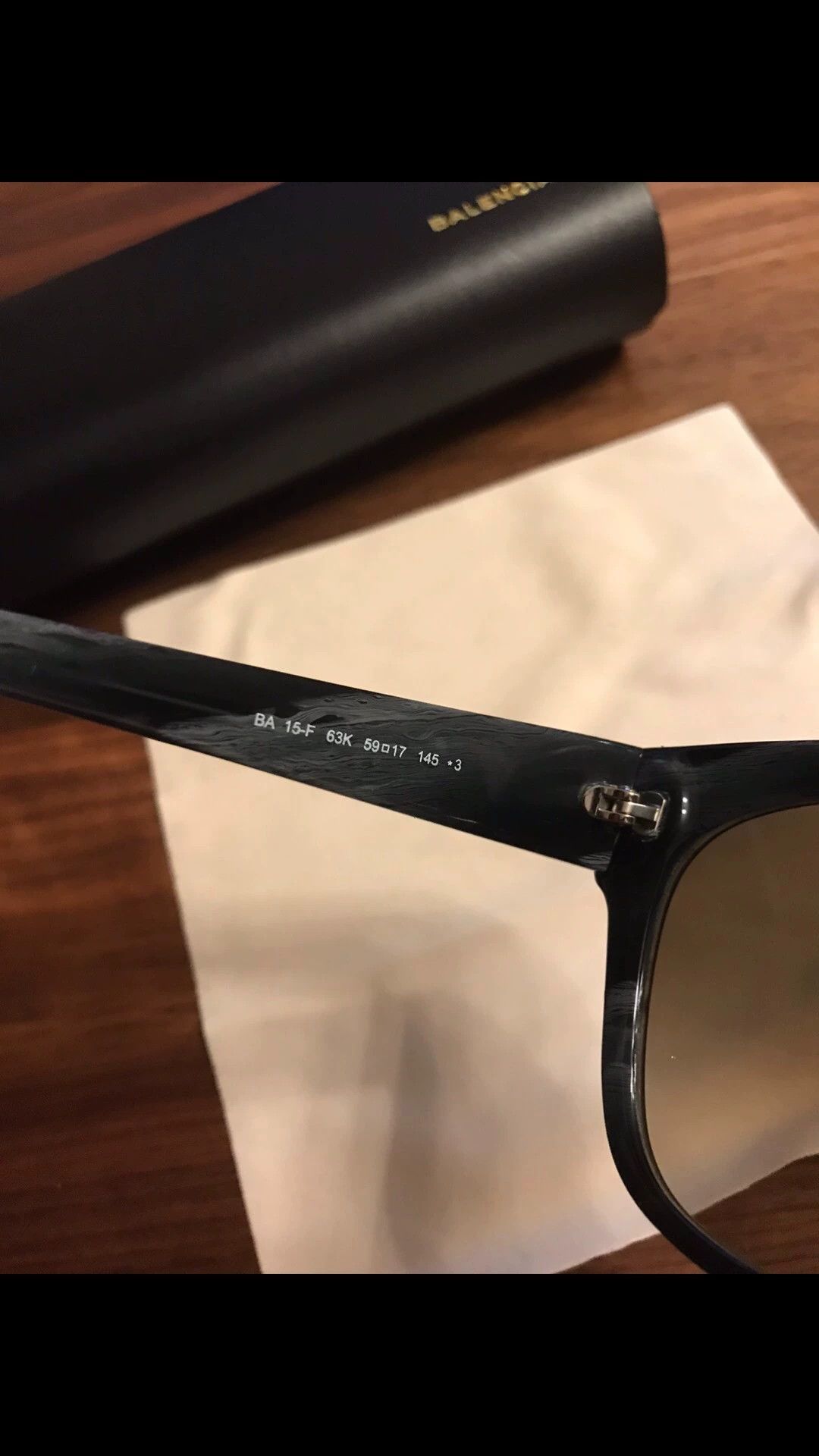 Balenciaga Balenciaga new black gray marble unisex sunglasses Size ONE SIZE - 4 Thumbnail