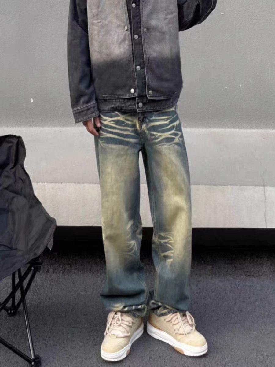 Japanese Brand × Jean Vintage Washed Blue Straight Leg Jeans Size US 32 / EU 48 - 3 Thumbnail