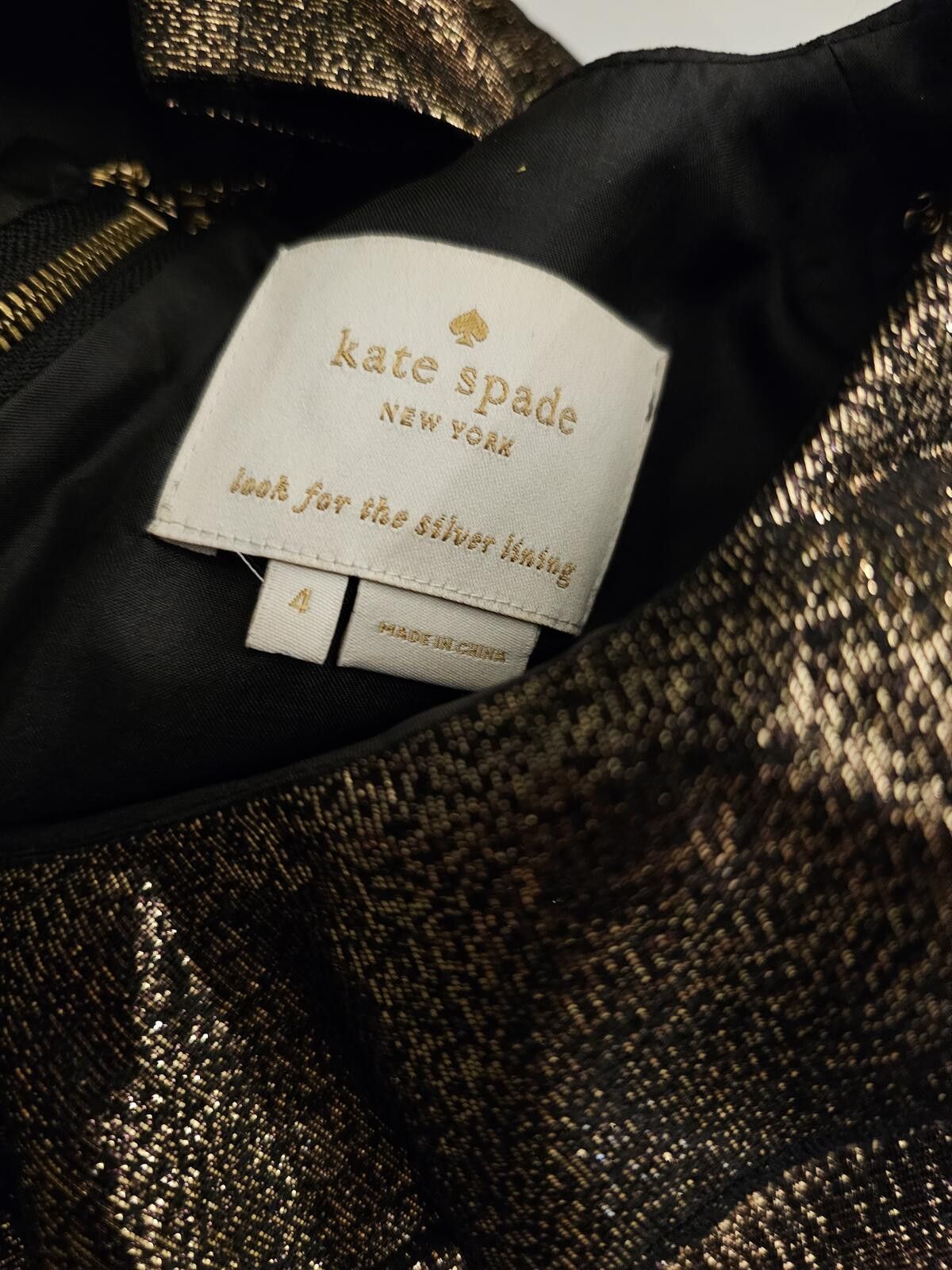 Other Kate Spade Dress Gold Womens Size 4 New York Size S / US 4 / IT 40 - 7 Thumbnail