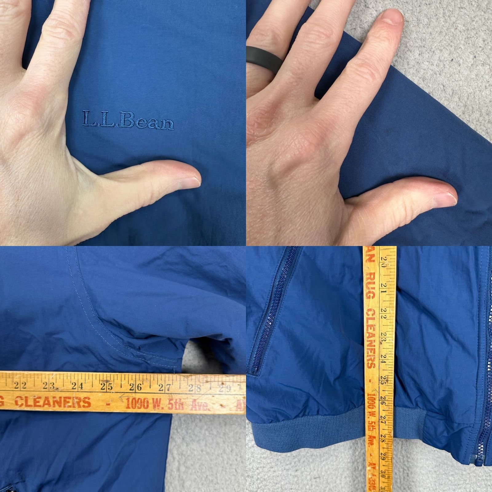 Vintage L.L. Bean Full Zip Jacket Mens 2XL Blue Nylon Fleece Lined Long Sleeve Pocket Size US XXL / EU 58 / 5 - 8 Thumbnail