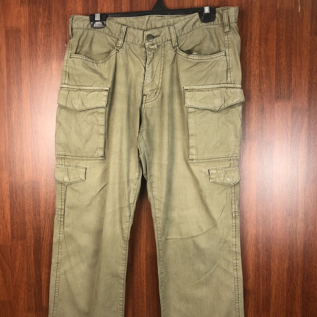 Japanese Brand × Takeo Kikuchi Takeo Kikuchi Green Cargo Multipocket Pants #7519 Size US 30 / EU 46 - 2 Thumbnail