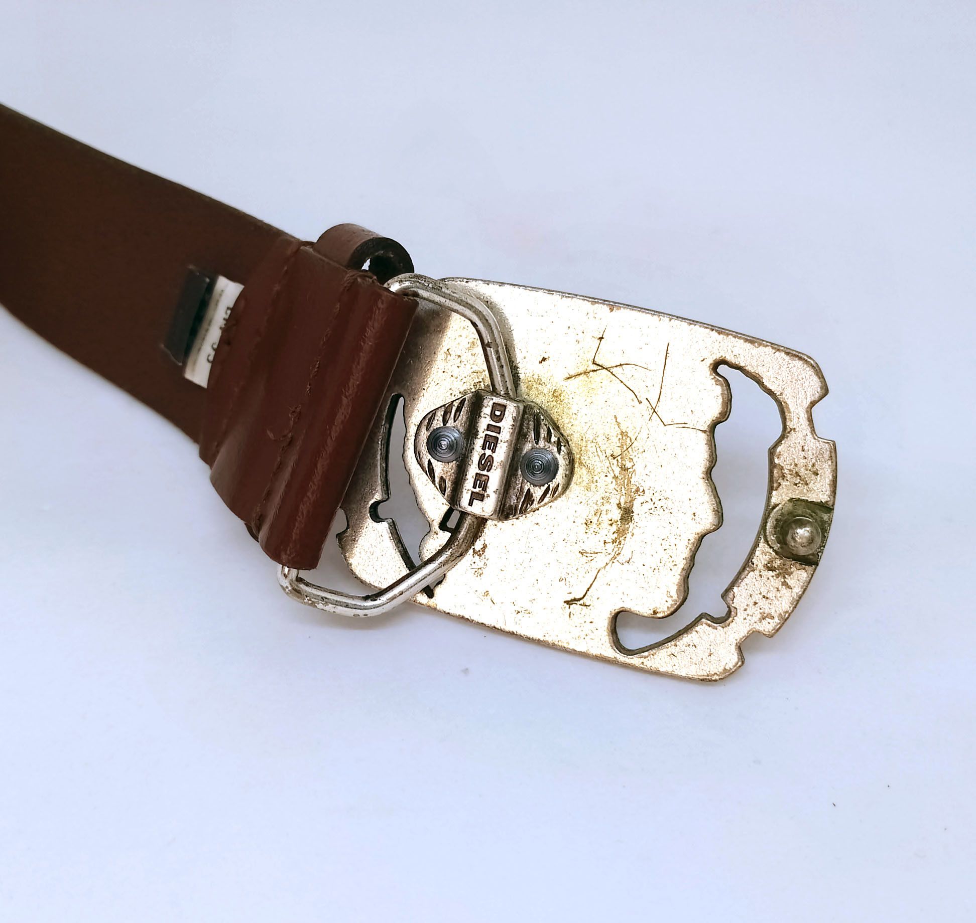 Diesel Diesel Only The Brave Belt Brown Leather Size 95/38 Size 38 - 3 Thumbnail
