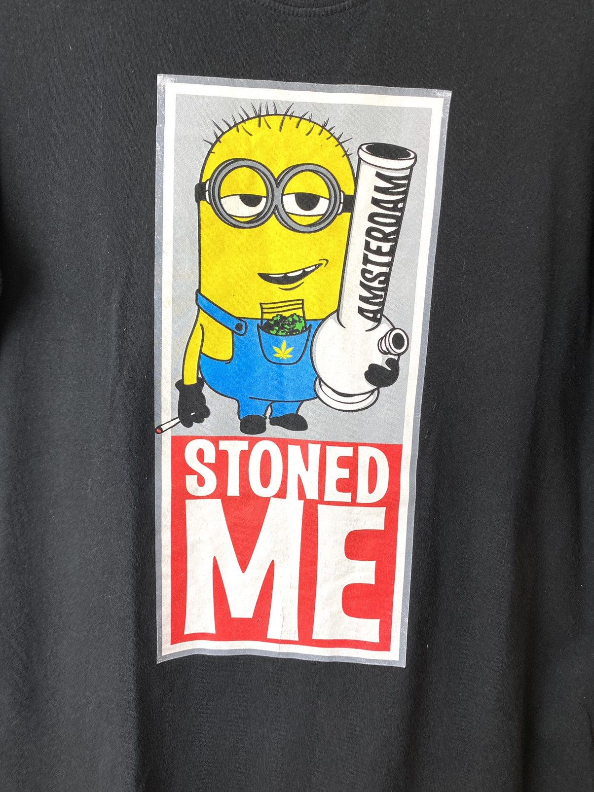 Band Tees Vintage Amsterdam Stoned Me Minion T Shirt Weed Size US L / EU 52-54 / 3 - 2 Thumbnail