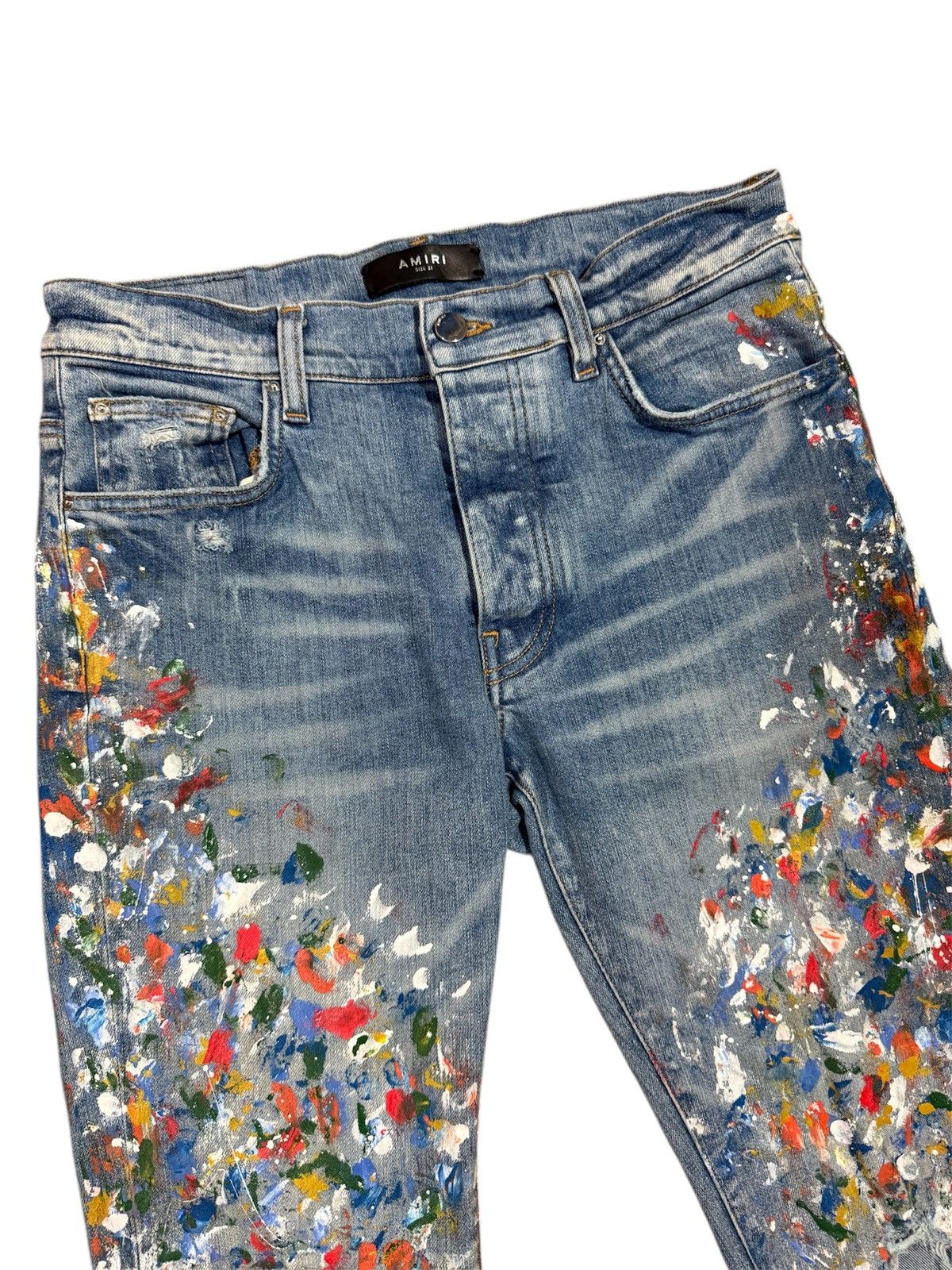 Amiri Amiri Skinny Painter Jeans Blue Size 31 Size US 31 - 2 Thumbnail