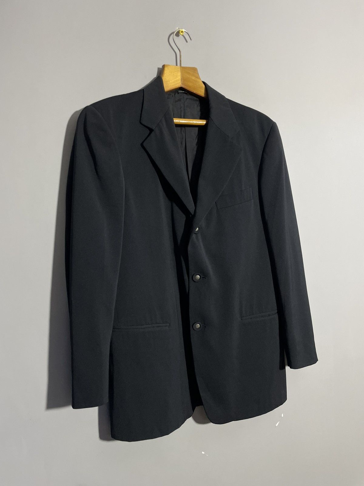 Marithe + Francois Girbaud Marithe Francois Girbaud S.P.Q.R. City Black Mens Blazer Size 50R - 2 Thumbnail