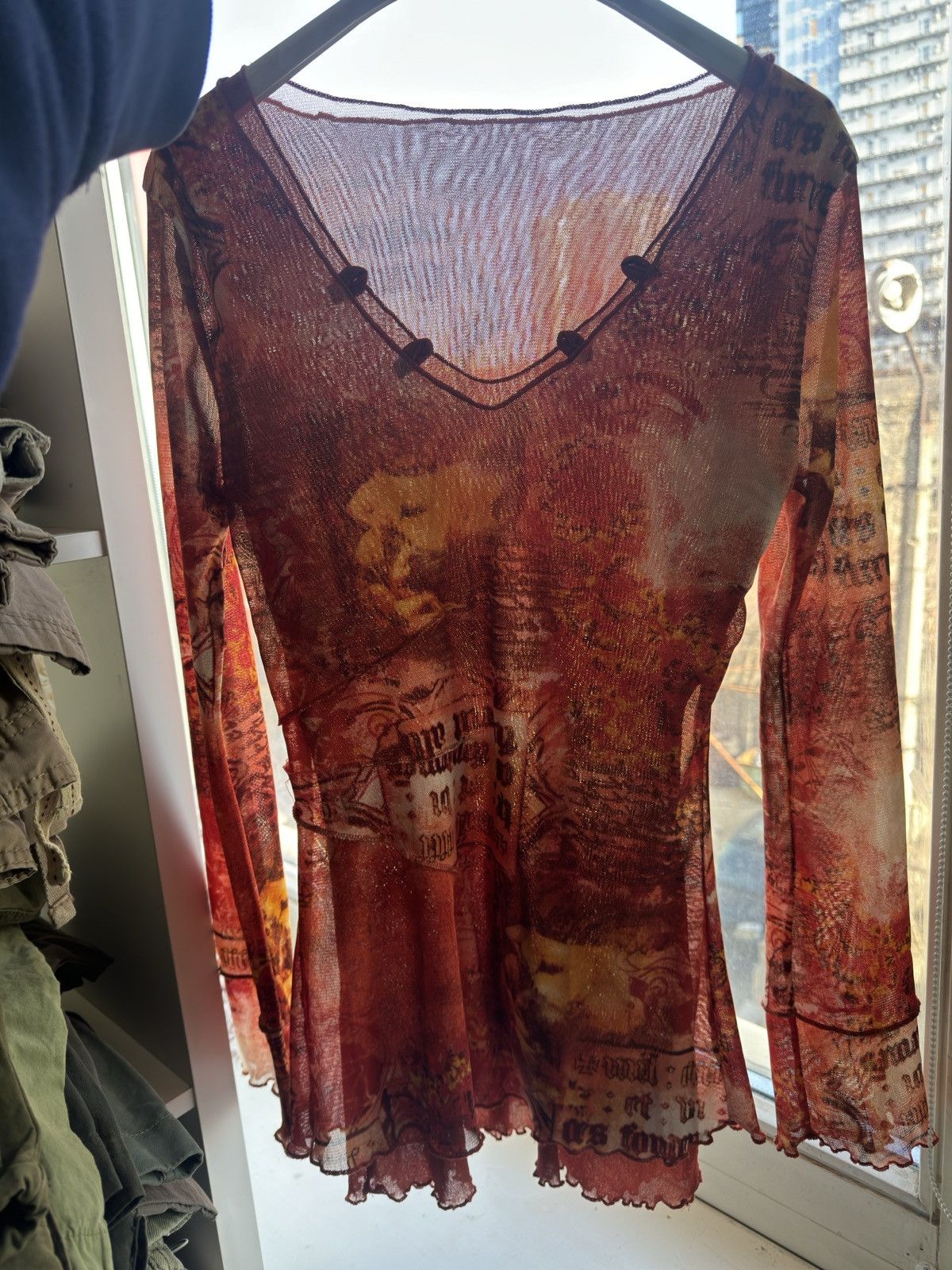 Jean Paul Gaultier × Vintage Vintage Mesh Multilayer Avant-Garde JPG Style Blouses Size M / US 6-8 / IT 42-44 - 9 Thumbnail
