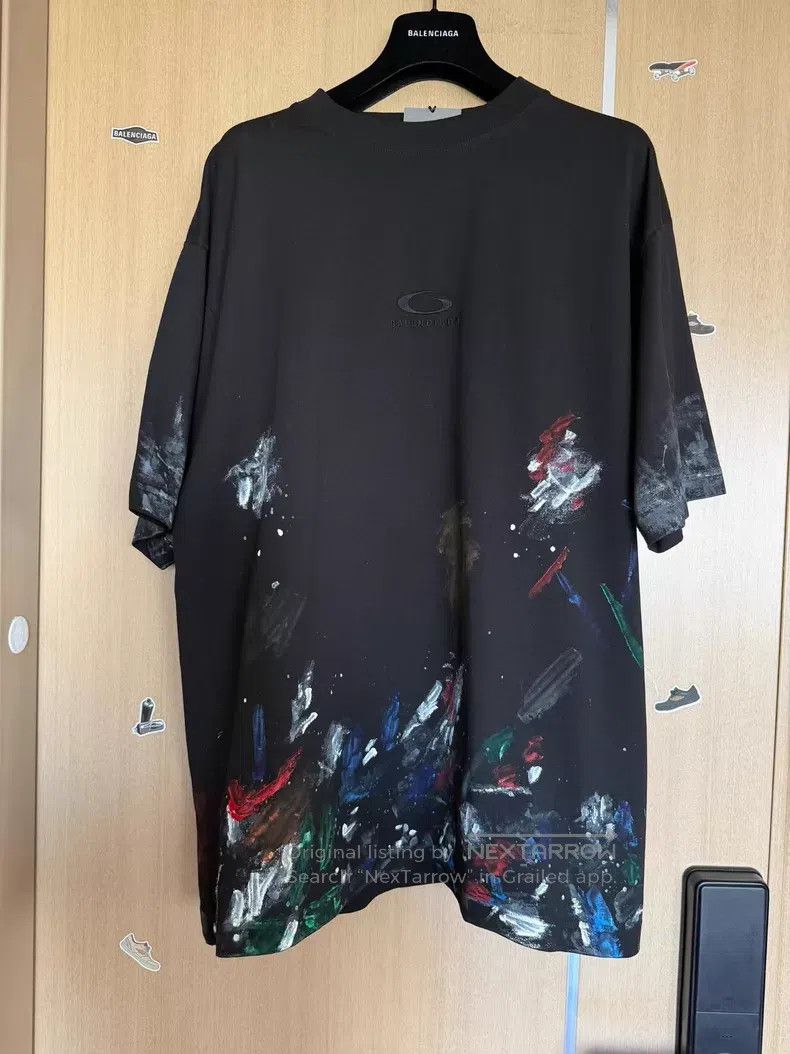 Balenciaga Balenciaga Single ring embroidery graffiti painted short s Size US S / EU 44-46 / 1 - 1 Thumbnail