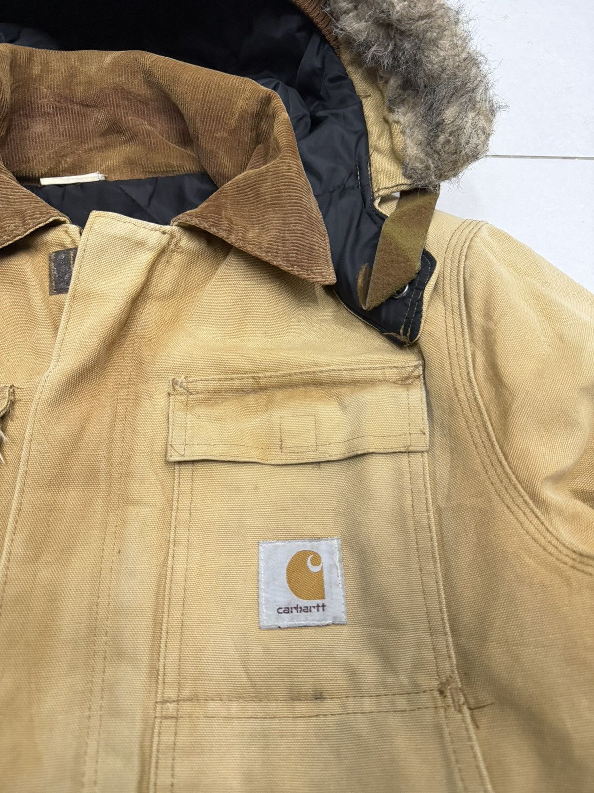 Carhartt Vintage Carhartt USA Hooded Jacket Size US L / EU 52-54 / 3 - 6 Thumbnail