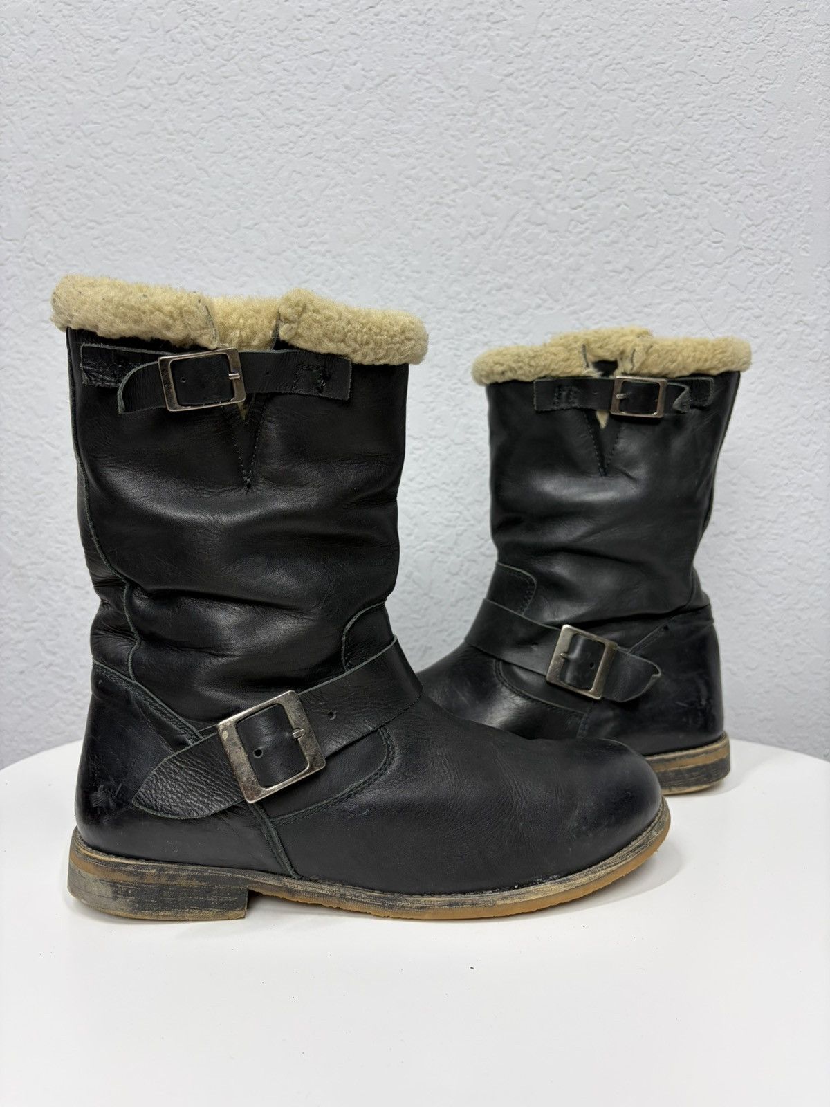 If Six Was Nine Artisan Black Harness High Guidi Vibe Leather Biker Boots Size US 8 / EU 41 - 7 Thumbnail