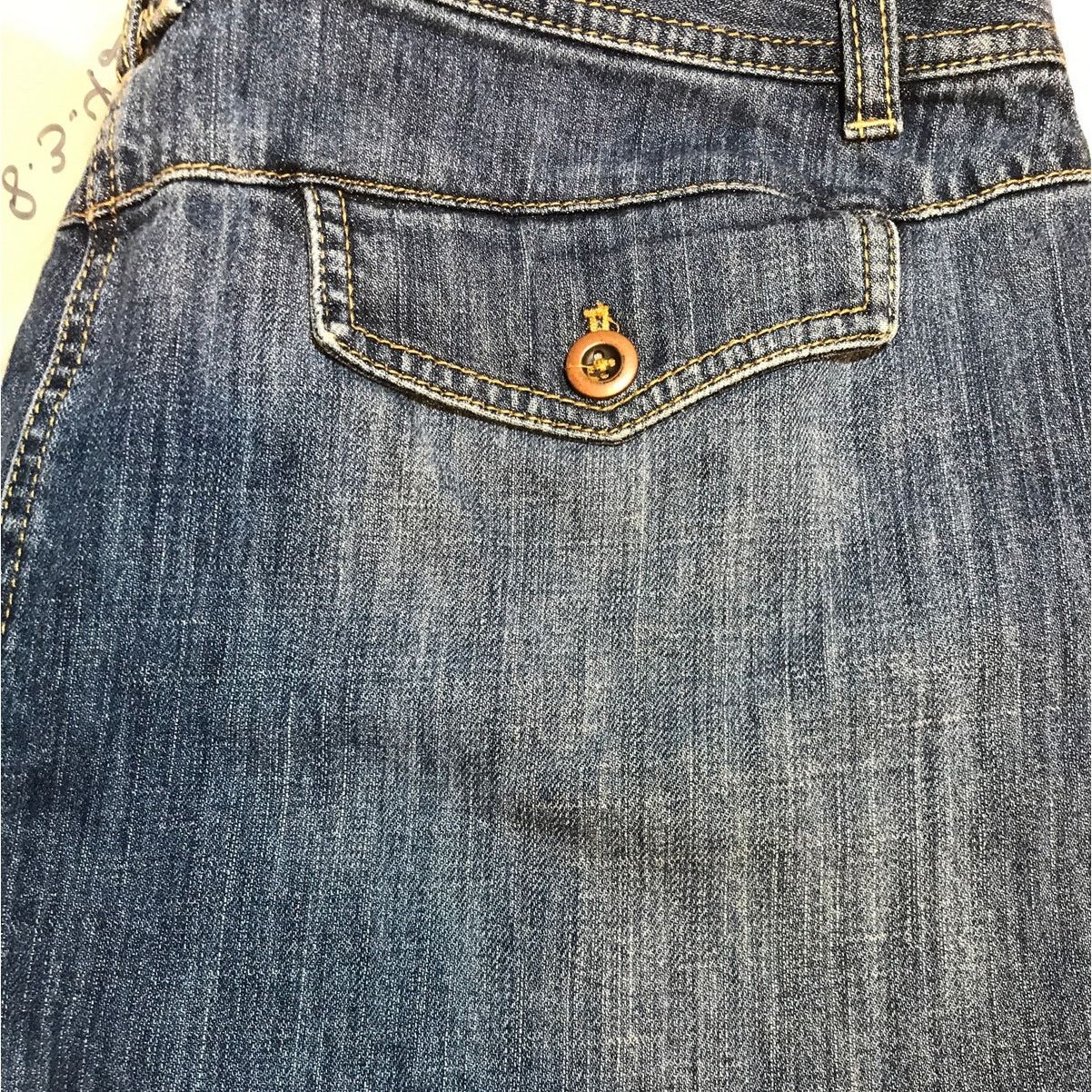 Ann Taylor Ann Taylor LOFT Blue Denim Jean Skirt 14 A-Line Retro Size 36" / US 14 / IT 50 - 6 Thumbnail