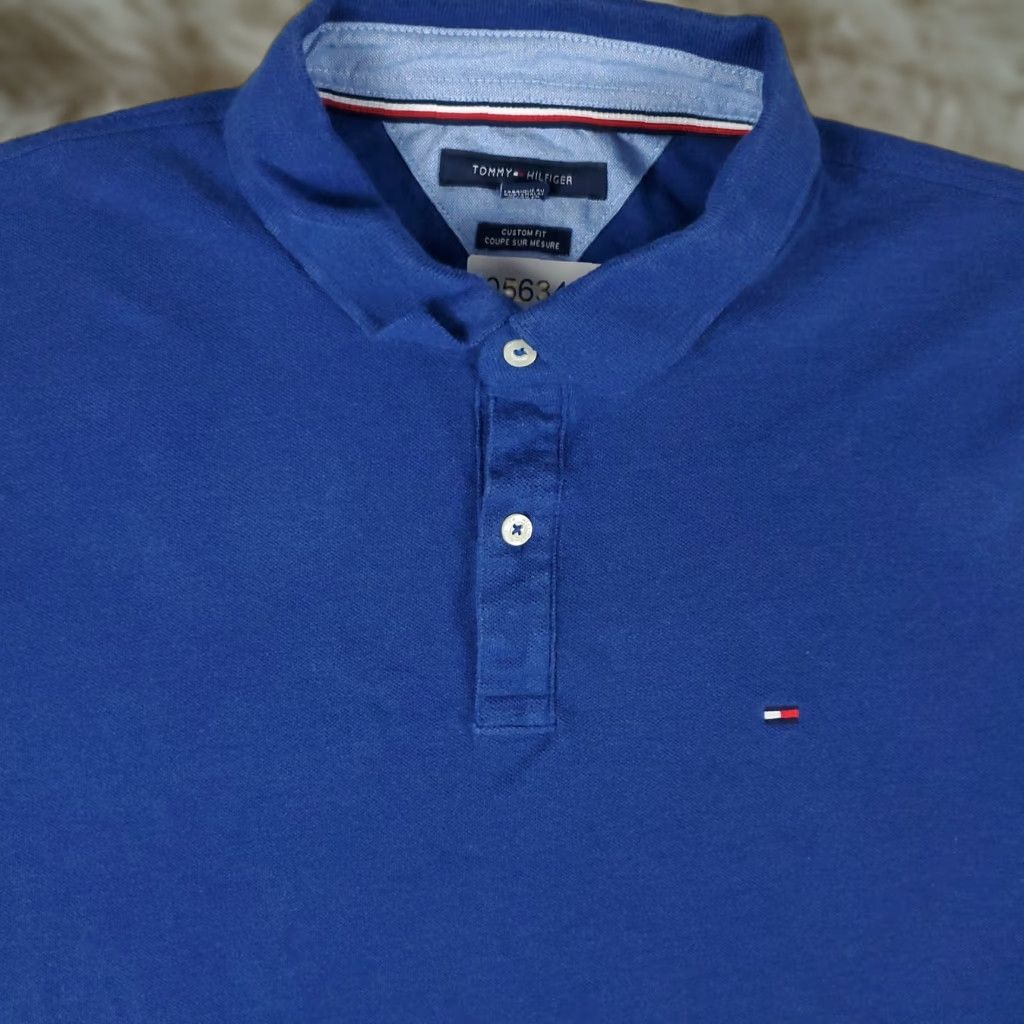 Tommy Hilfiger Tommy Hilfiger Polo Shirt Mens 2XL Blue Casual Short Sleeve Classic Fit Size US XXL / EU 58 / 5 - 1 Thumbnail