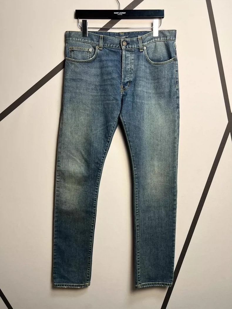 Saint Laurent Paris Saint Laurent ParisSpring/Summer 14 D01 Washed Blue Founda Size US 34 / EU 50 - 1 Thumbnail