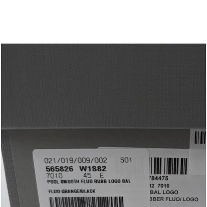 Balenciaga o1rshd1 Pool Smoth Fluo Rubber Logo Slides Flue Orange/Black Size US 12 / EU 45 - 23 Thumbnail