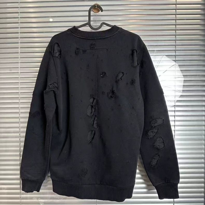 Givenchy Givenchy Black Destruction Logo Sweatshirt Size US XS / EU 42 / 0 - 2 Thumbnail