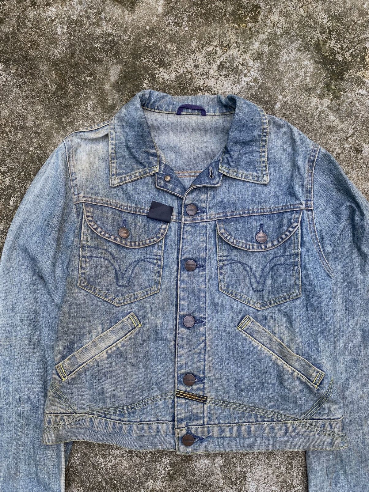 Marithe + Francois Girbaud SUN FADED MFG MARITHE FRANCOIS GIRBAUD DENIM JACKET Size US S / EU 44-46 / 1 - 3 Thumbnail