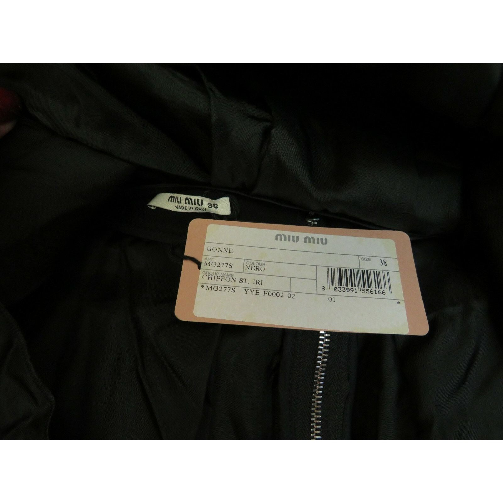 Miu Miu MIU MIU PRADA BLACK FLORAL CHIFFON ZIP SHORT SKIRT 38 2 IT Size 26" / US 2 / IT 38 - 8 Thumbnail