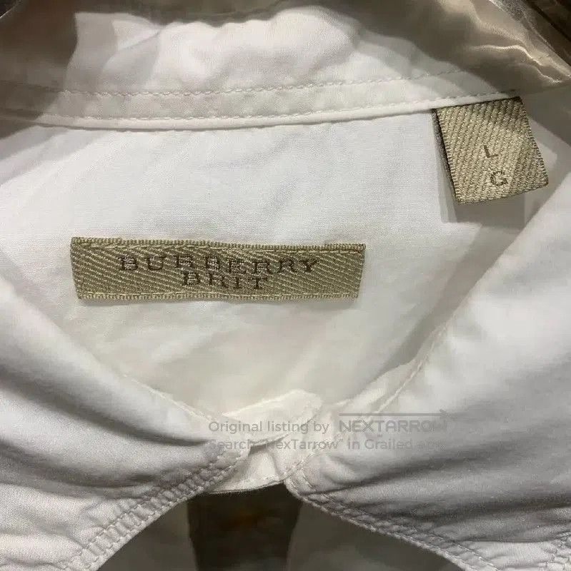 Burberry Burberry White Cotton Men's Short Sleeve Shirt. Size US L / EU 52-54 / 3 - 3 Thumbnail