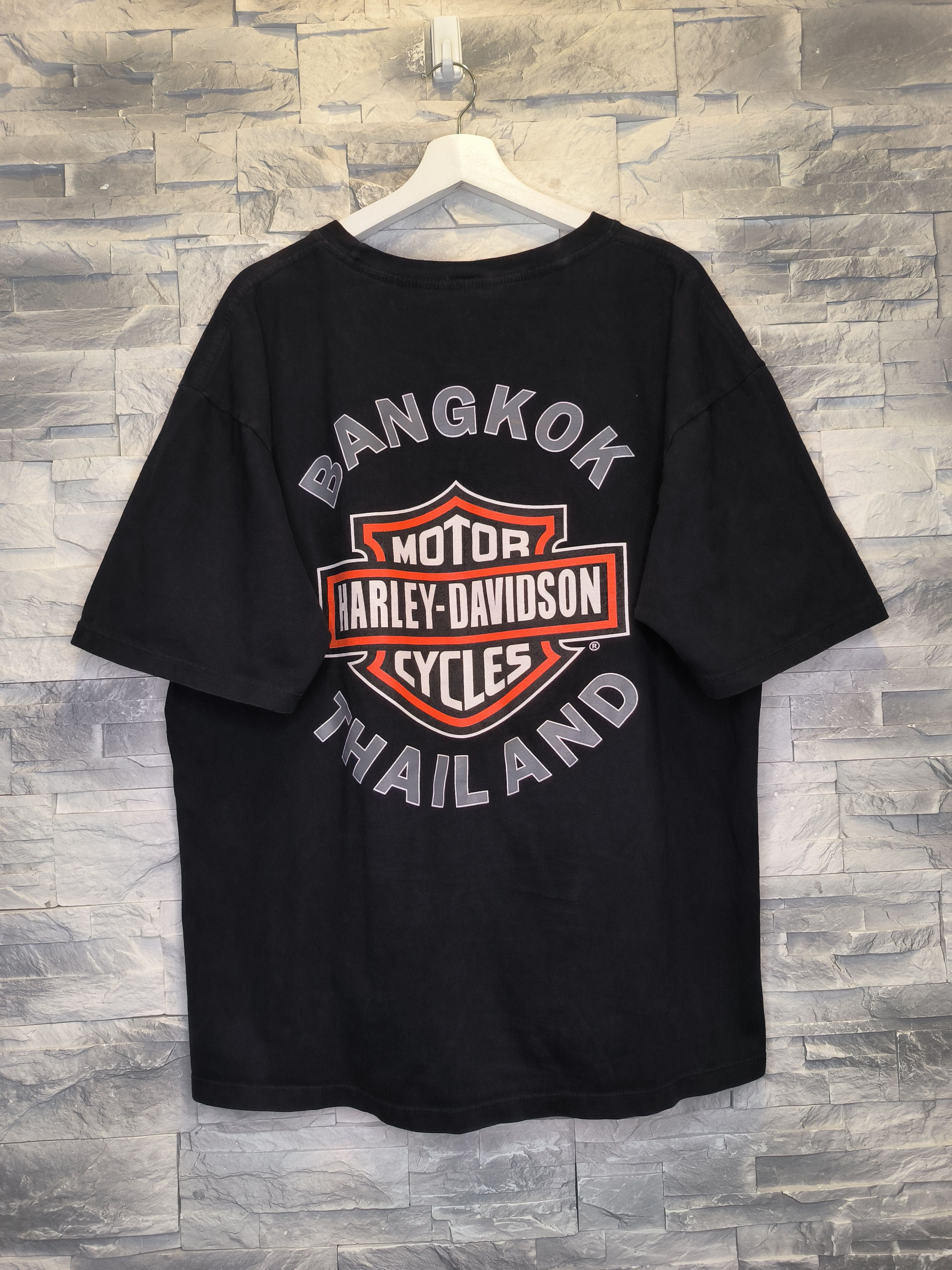 Harley Davidson Harley Davidson Vintage Tee Bangok Thailand Racing Size US XL / EU 56 / 4 - 1 Thumbnail