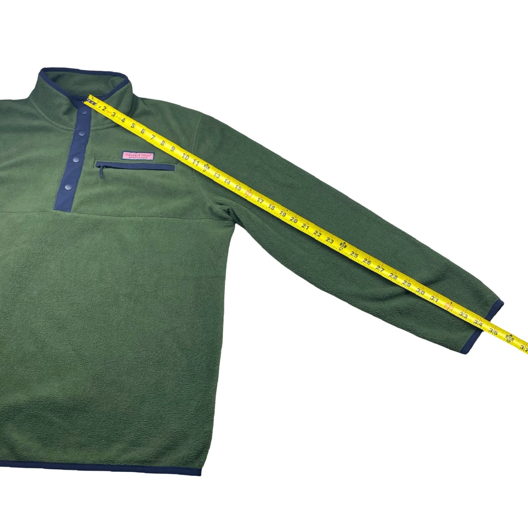 Vineyard Vines Vineyard Vines Men's Fleece Shep Shirt 1/4 Snap Button Pullover Green XL Mock Neck Sweatshirt Size US S / EU 44-46 / 1 - 6 Thumbnail