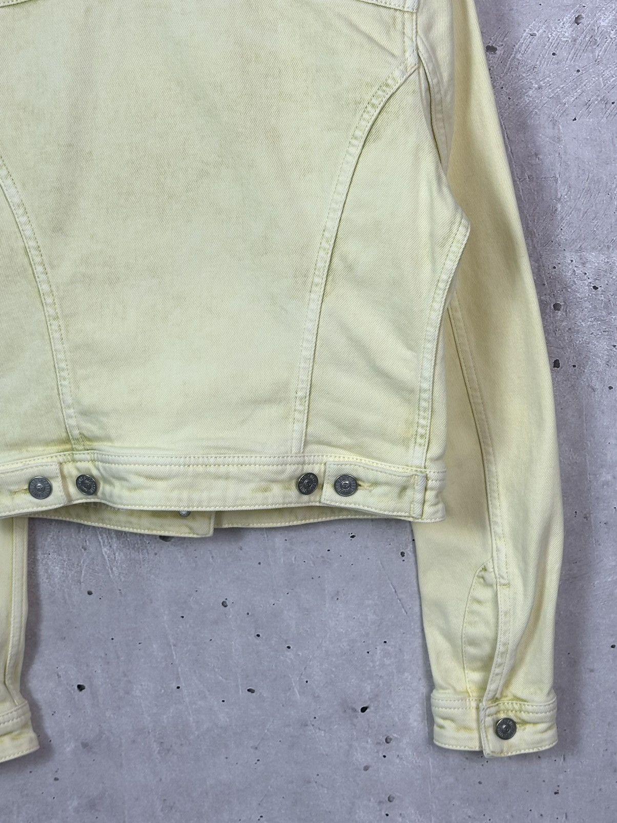 Diesel Diesel De-Slimmy Cropped Yellow Washed Denim Women’s Jacket Size S / US 4 / IT 40 - 7 Thumbnail