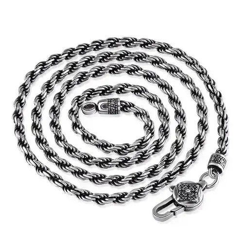Other 4mm Round Men's Hemp Rope Necklace Size ONE SIZE - 2 Thumbnail