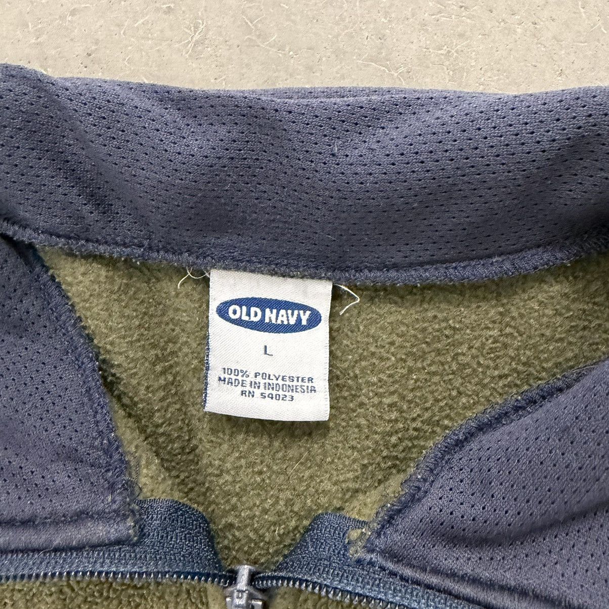 Old Navy Old Navy Olive Green Fleece Quarter Zip Pullover Size L Size US L / EU 52-54 / 3 - 3 Thumbnail