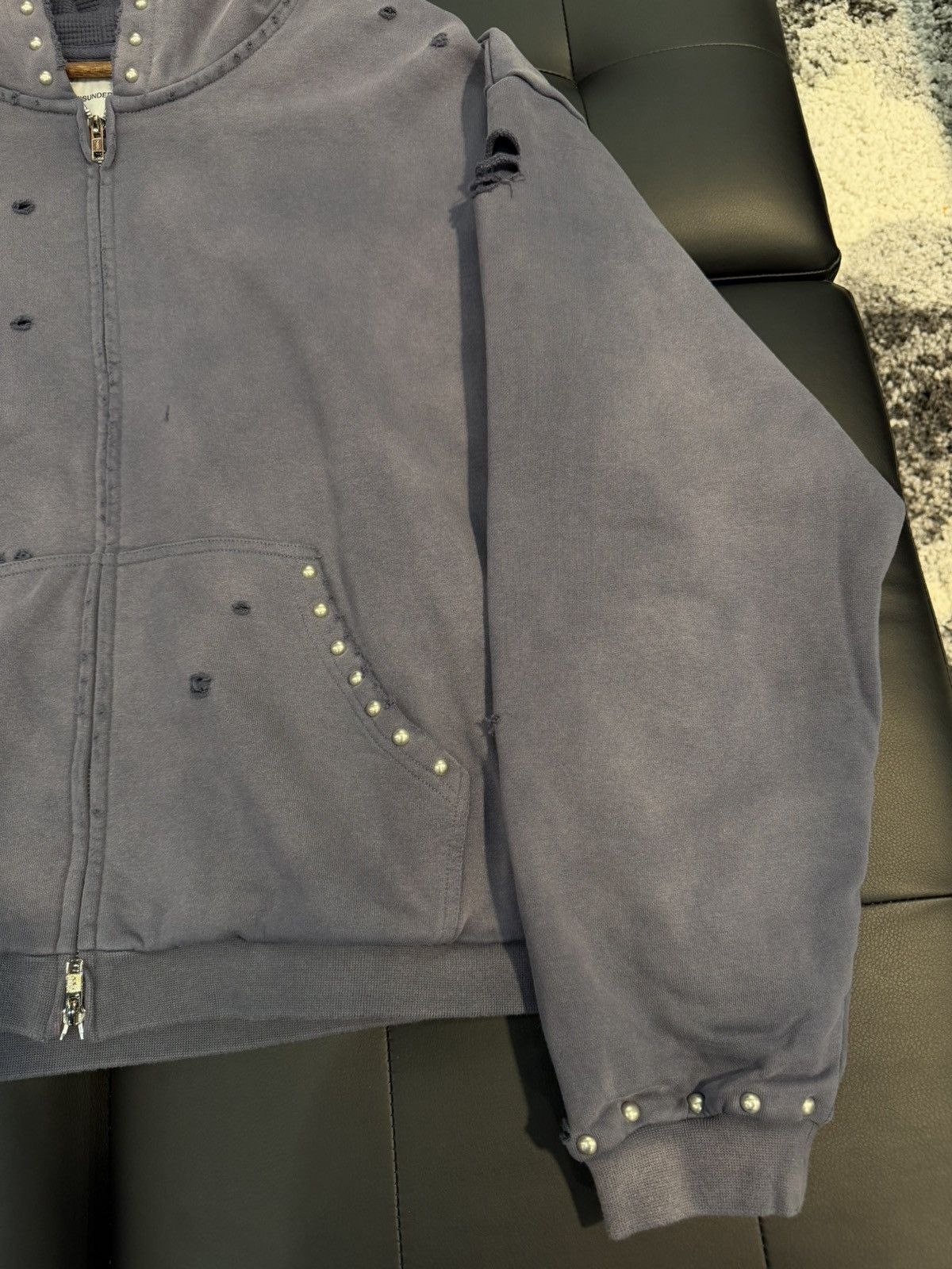 Misunderstood Size M - Misunderstood CICI Zip Up Washed Blue Size US M / EU 48-50 / 2 - 3 Thumbnail