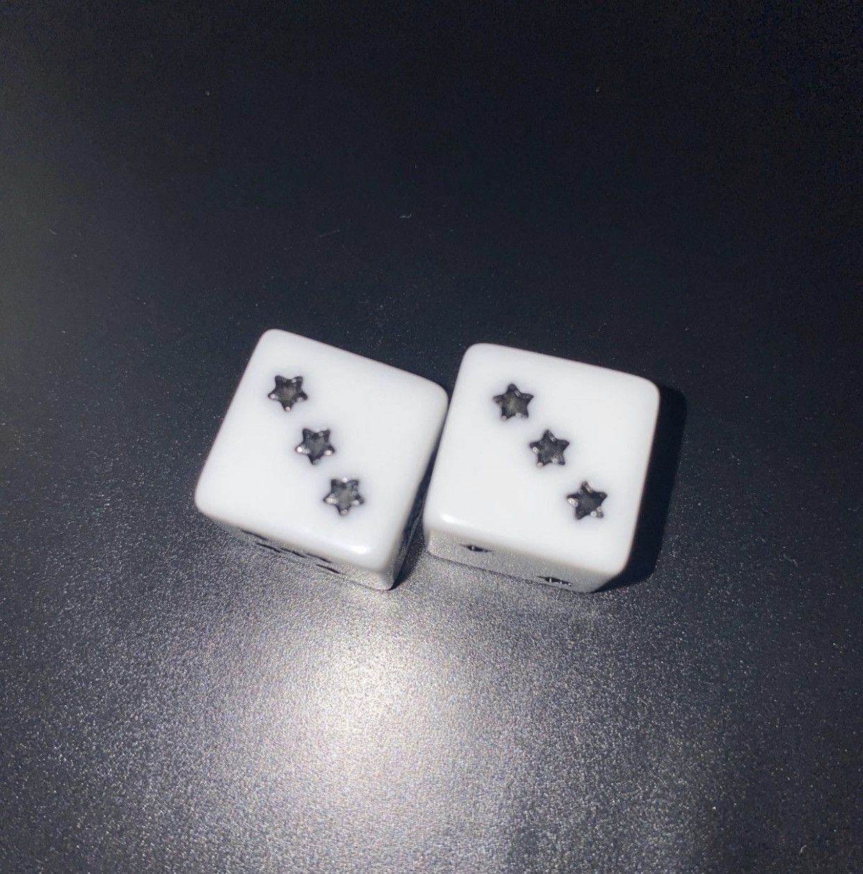 Glo Gang Pair 2x Glo Gang Dices Set White/Black Chief Keef NEW 1.5CM Size ONE SIZE - 5 Thumbnail