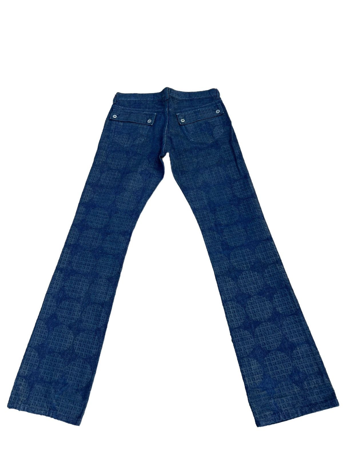 Vintage St. Anton Japan All Print Coated Waxed Denim Bootcut Jeans Size US 30 / EU 46 - 2 Thumbnail