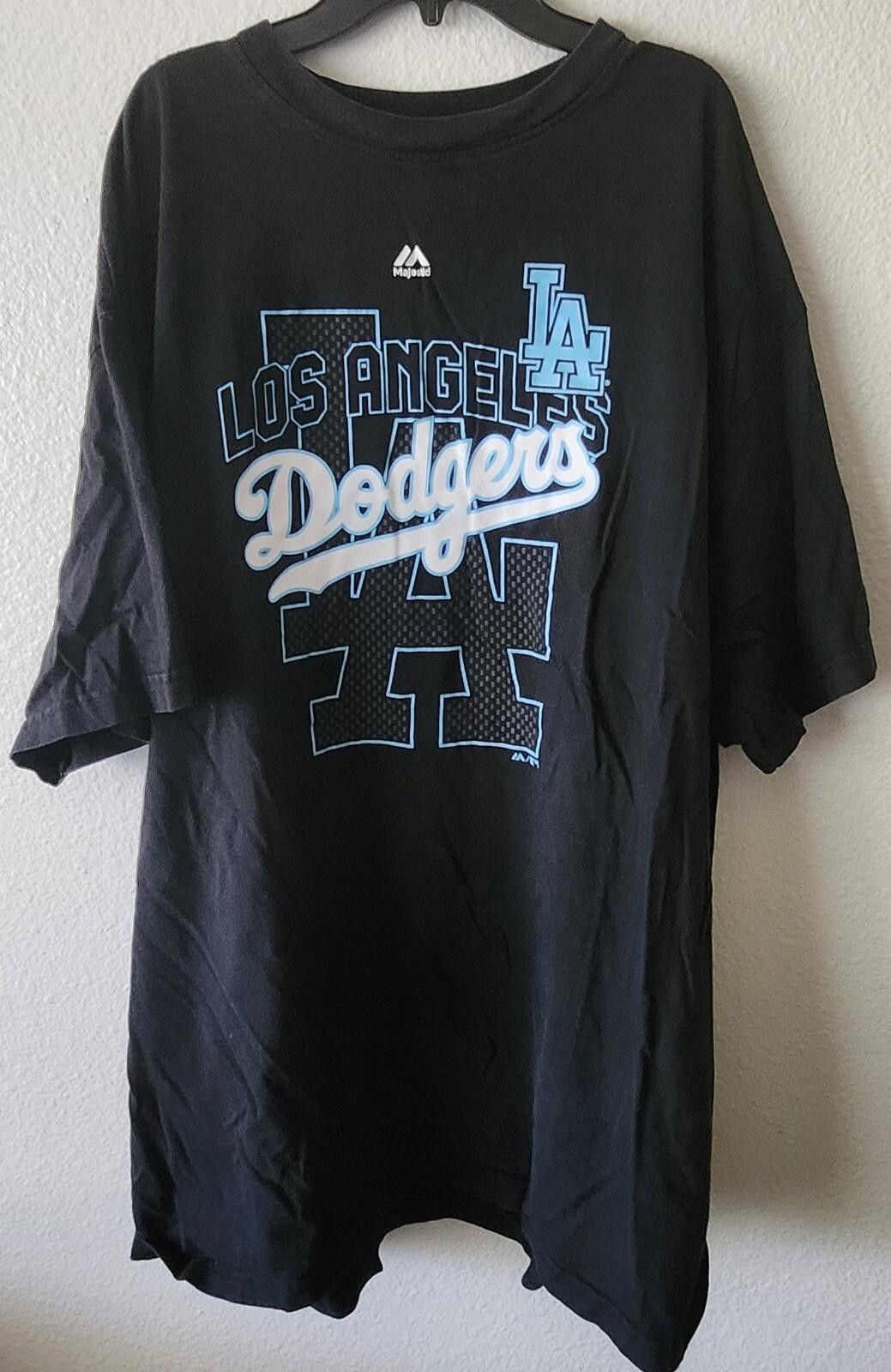 Majestic Majestic Los Angeles Dodgers 3XL Black Graphic Tee Size US XXL / EU 58 / 5 - 1 Thumbnail