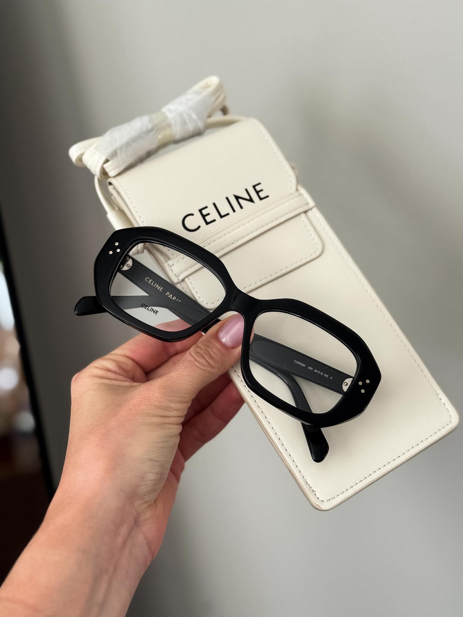 Celine Celine 3 DOTS Women Eyeglasses CL50156I 001 NEW AUTHENTIC Size ONE SIZE - 9 Thumbnail