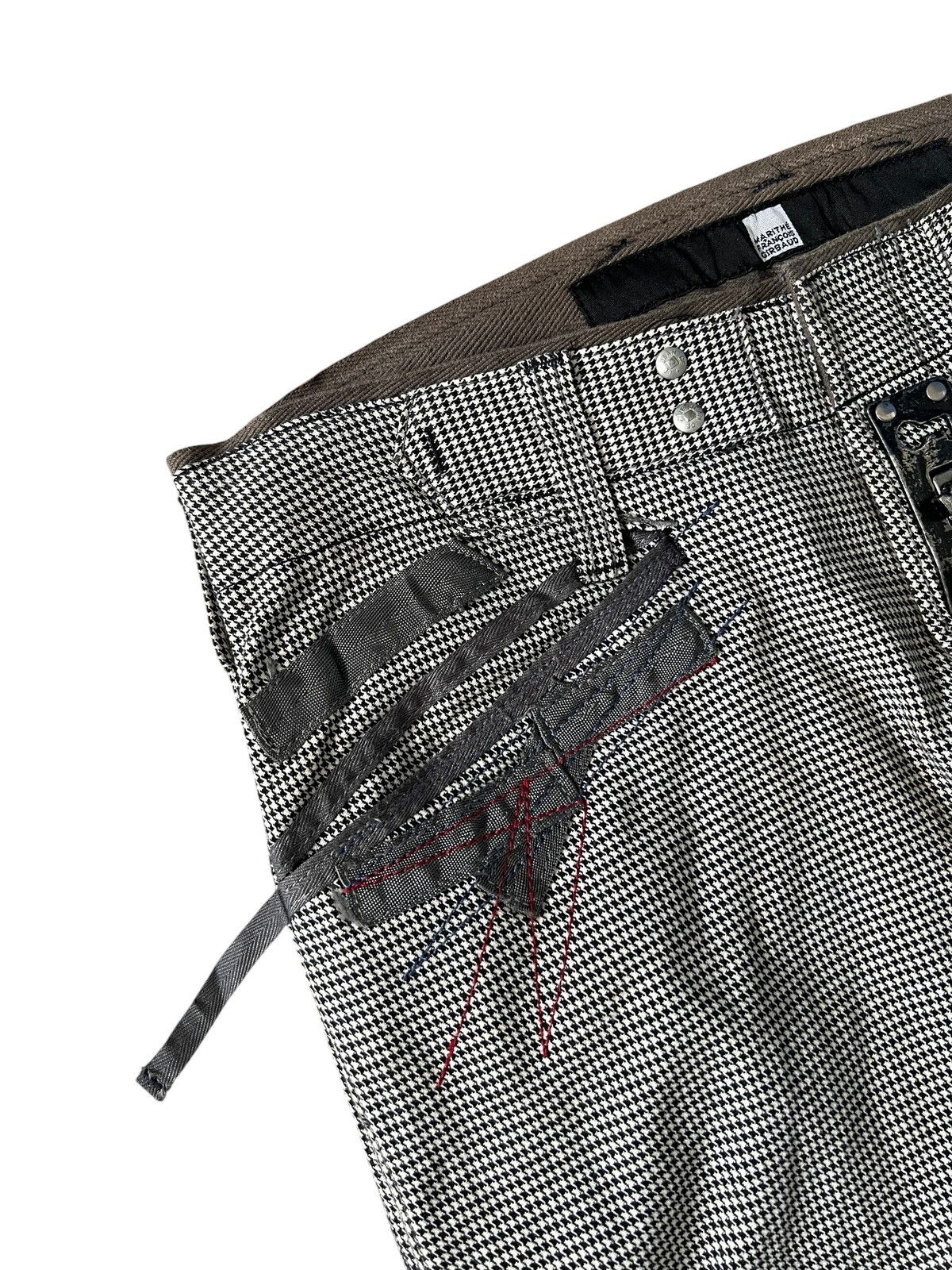 Designer × Marithe + Francois Girbaud × Vintage 1990s MFG Houndstooth Pattern Cyberpunk Slim Pants Size US 32 / EU 48 - 5 Thumbnail