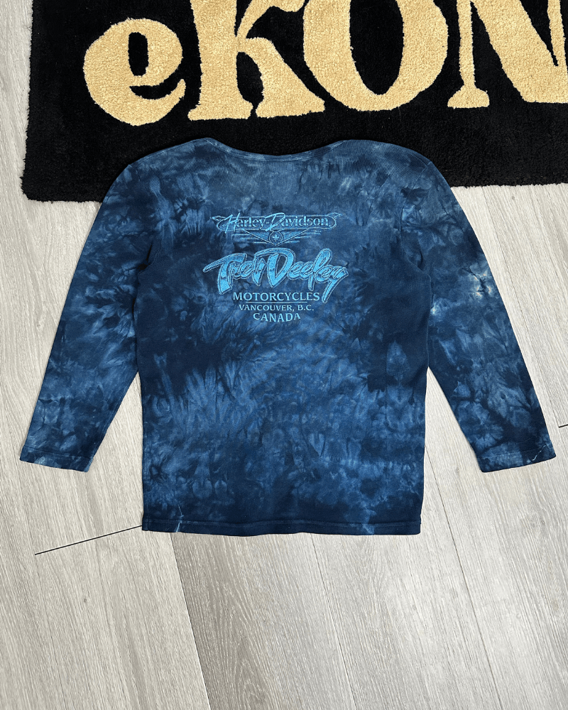 Harley Davidson × Vintage Vintage Harley Davidson Vancouver Tie-Dye V-Neck Shirt Large Size L / US 10 / IT 46 - 2 Thumbnail