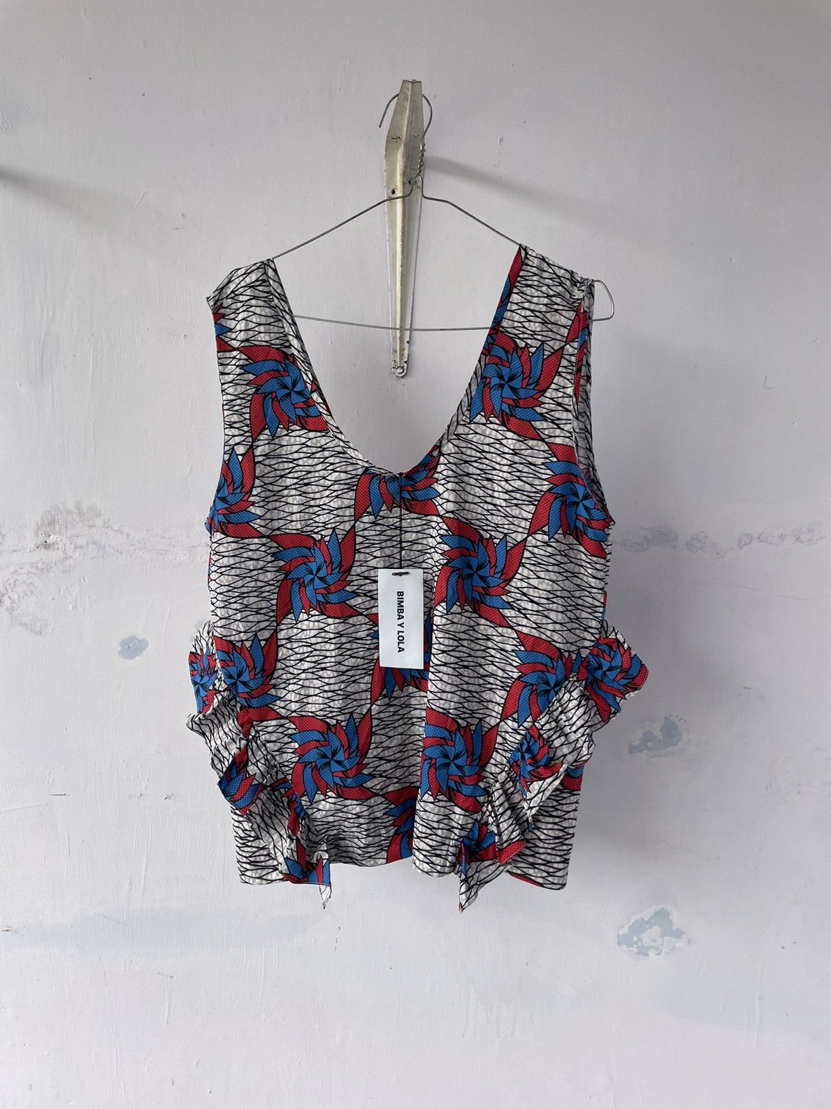 image of Bimba Y Lola x Carol Christian Poell Bimbang Y Lola Blouse Tank Full Art Printed in White, Women's 