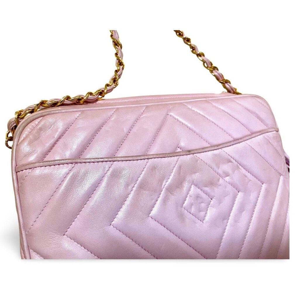 Chanel Vintage CHANEL milky pink shoulder bag, camera bag with CC Size ONE SIZE - 4 Thumbnail