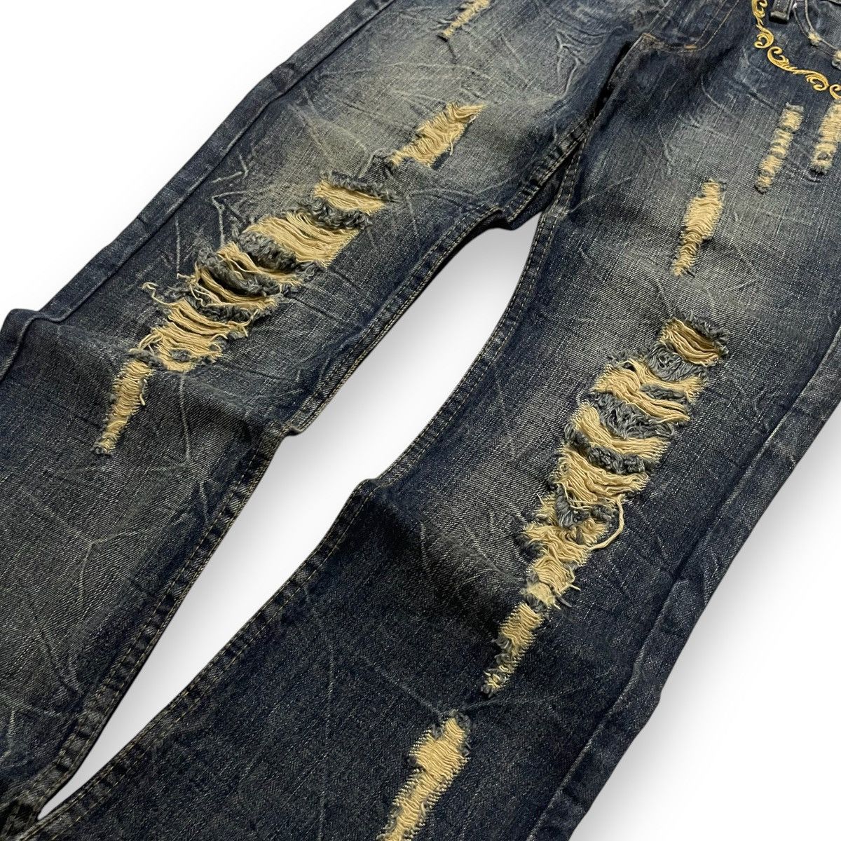 If Six Was Nine JAPANES FLARE DESIGNER K.U.I CO L.T.D DENIM (30×40) Size US 30 / EU 46 - 4 Thumbnail