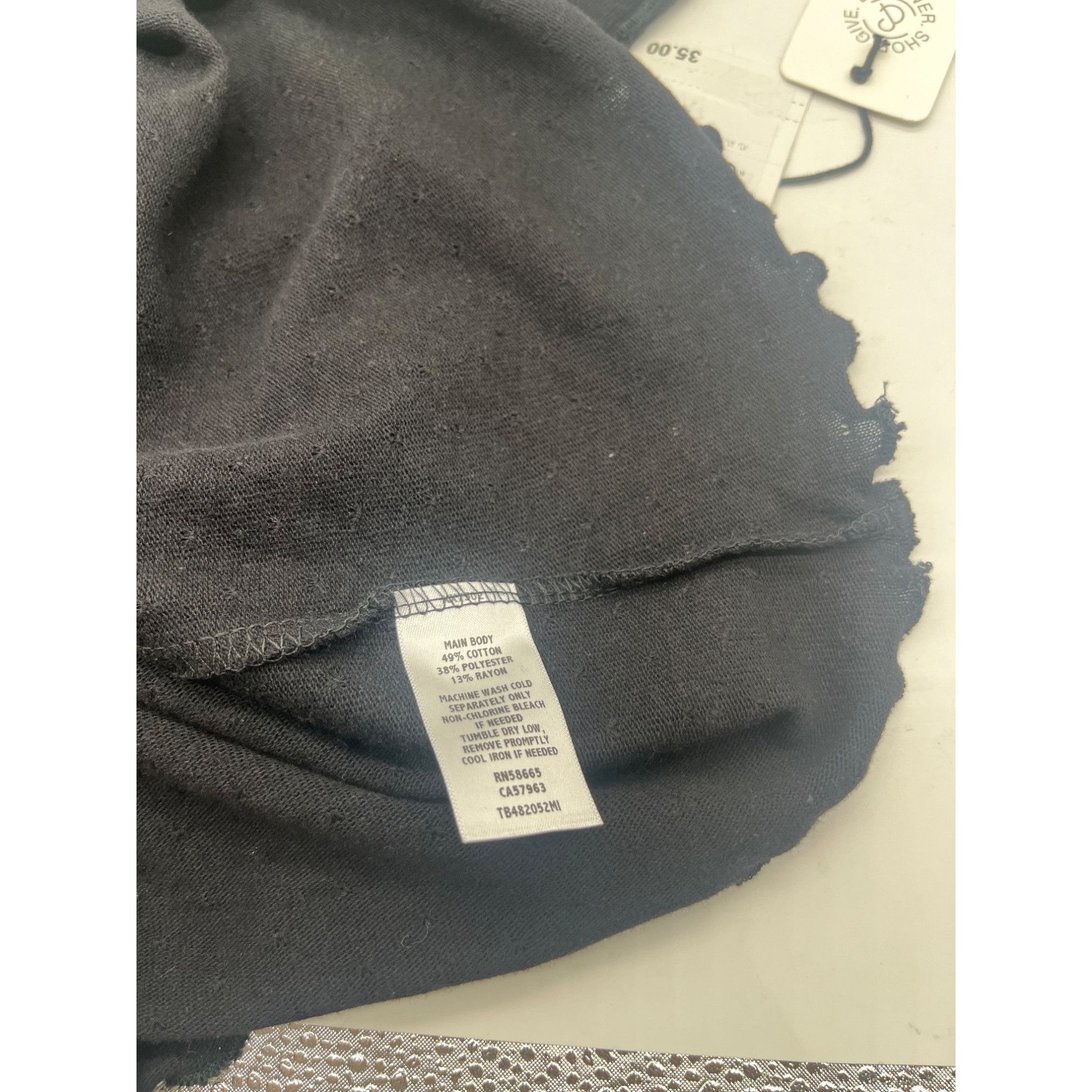Other Treasure & Bond Lettuce Edge Pointelle Tank Top, Black, Sz. Size XL / US 12-14 / IT 48-50 - 7 Thumbnail