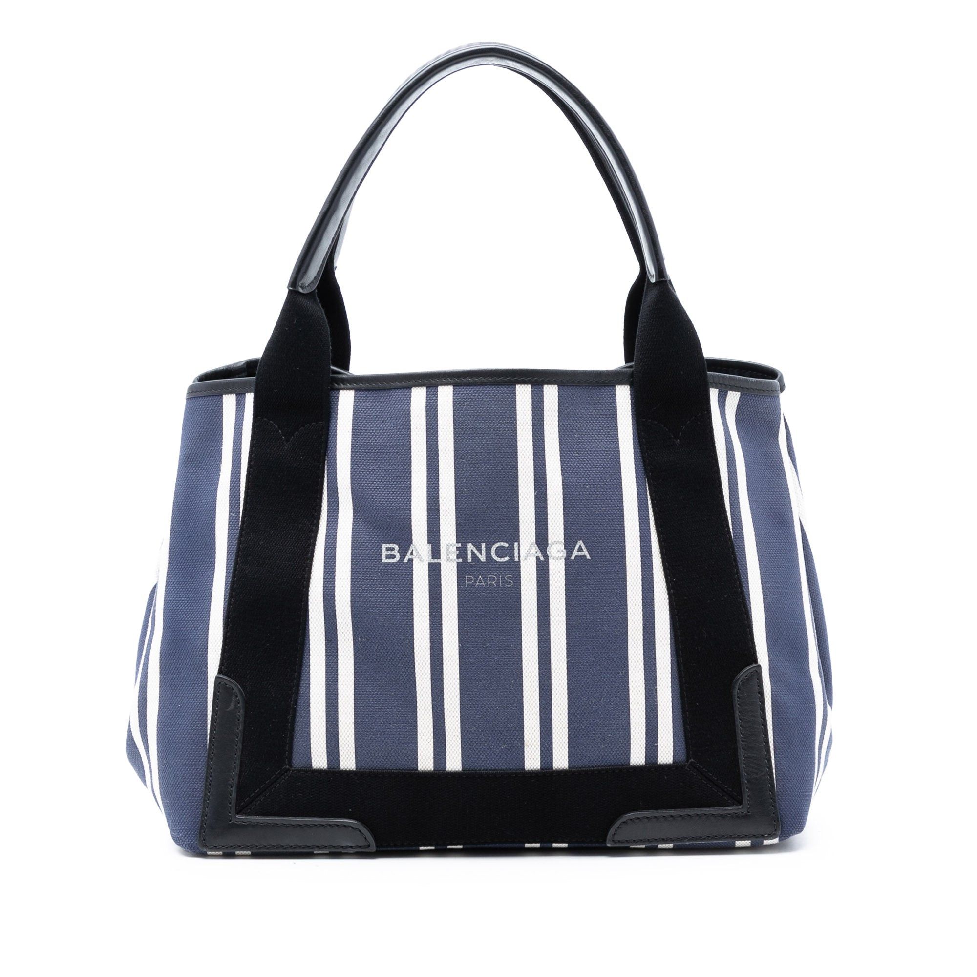 Balenciaga Canvas Striped Navy Cabas S Size ONE SIZE - 1 Thumbnail