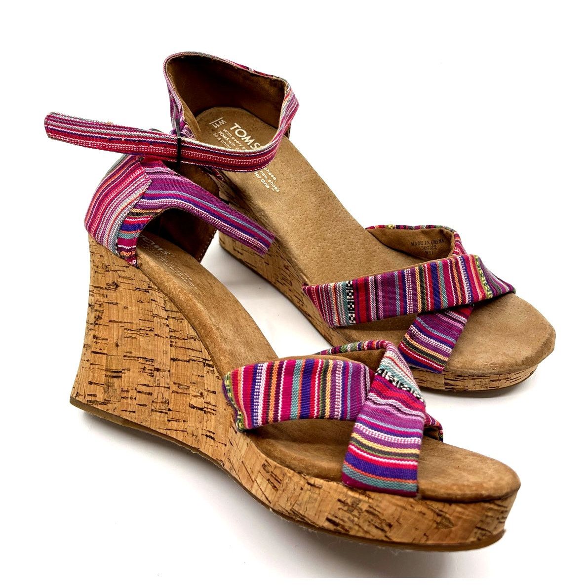 Toms Size 11 | TOMS Women’s Sienna Cork Wedge Sandal Shoes Size US 11 / IT 41 - 4 Thumbnail