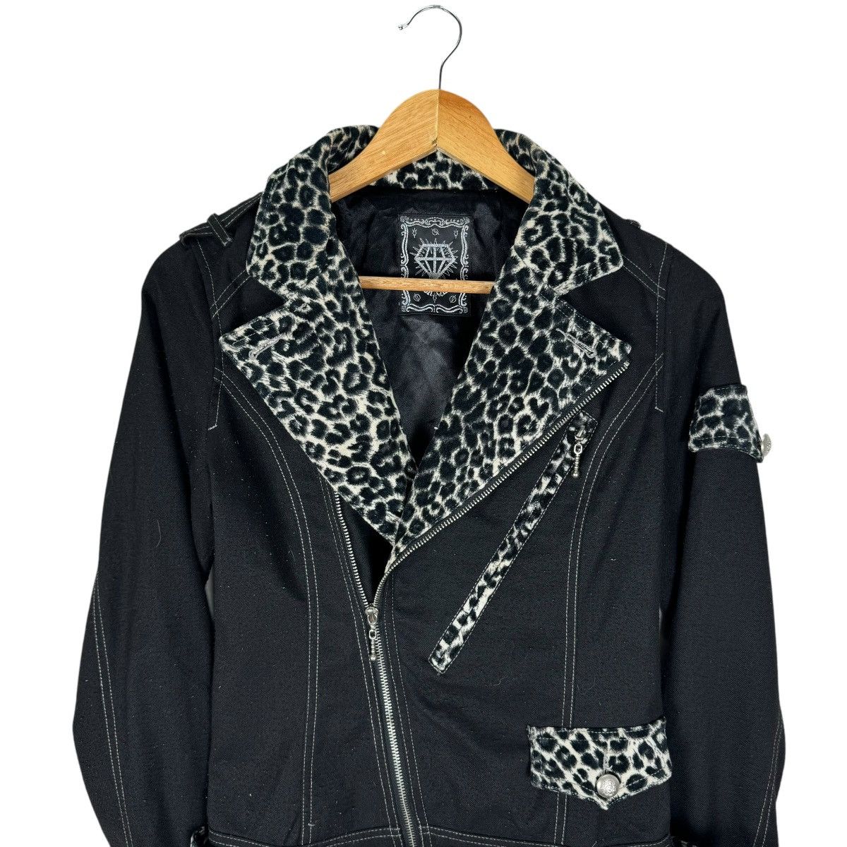 If Six Was Nine × Japanese Brand × Le Grande Bleu (L.G.B.) ☀️ALGONQUINS DOUBLE COLLAR LEOPARD JACKET Size S / US 4 / IT 40 - 3 Thumbnail