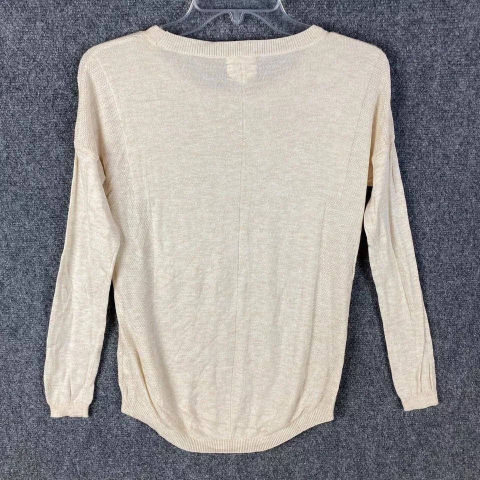 Other Pink Rose Top Women's XS Long Sleeve Pullover Beige Size XS / US 0-2 / IT 36-38 - 7 Thumbnail