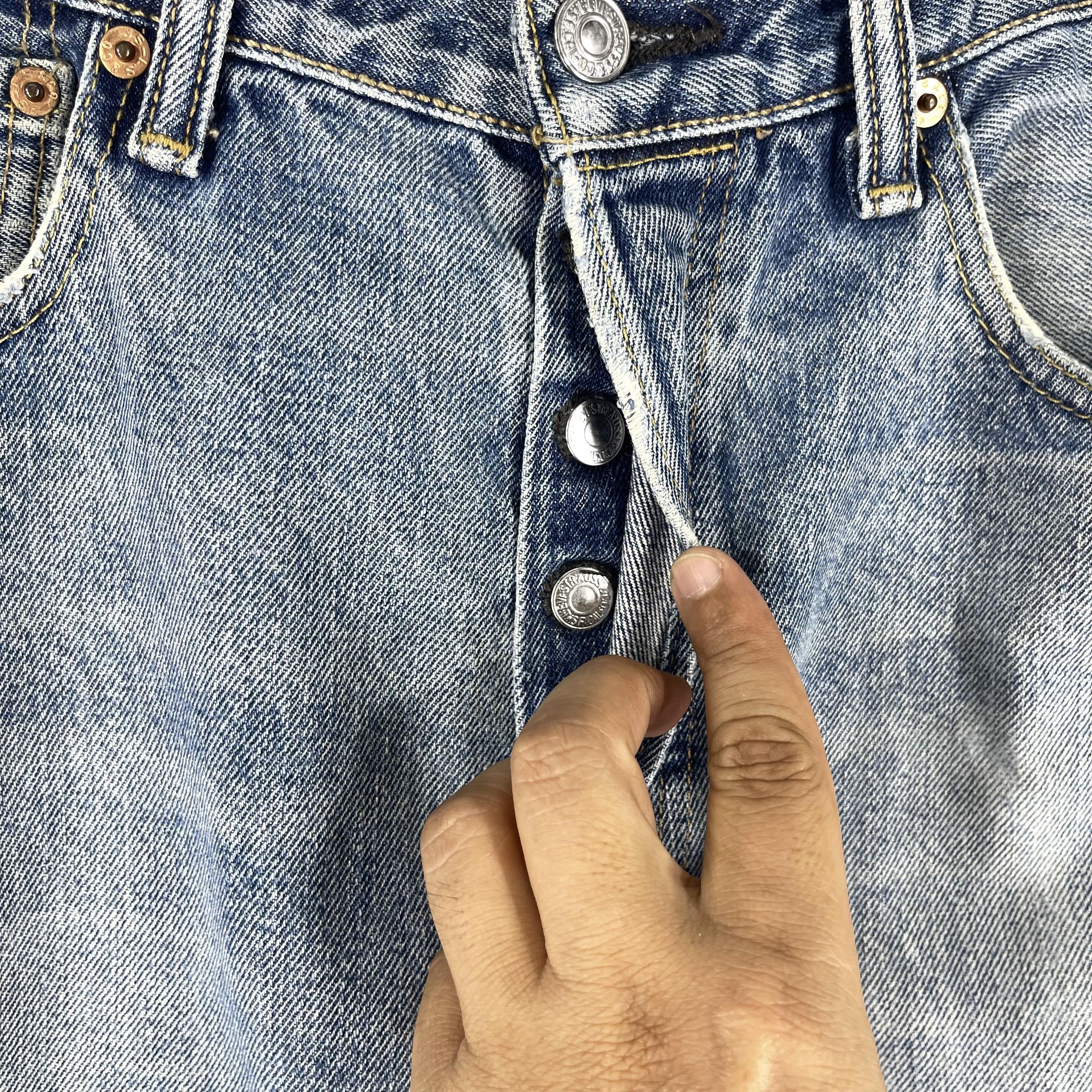 Levi's Vintage Clothing × Vintage W33 L28 Vintage Levis 501 Distressed Reinforced Jeans Size US 33 - 3 Thumbnail