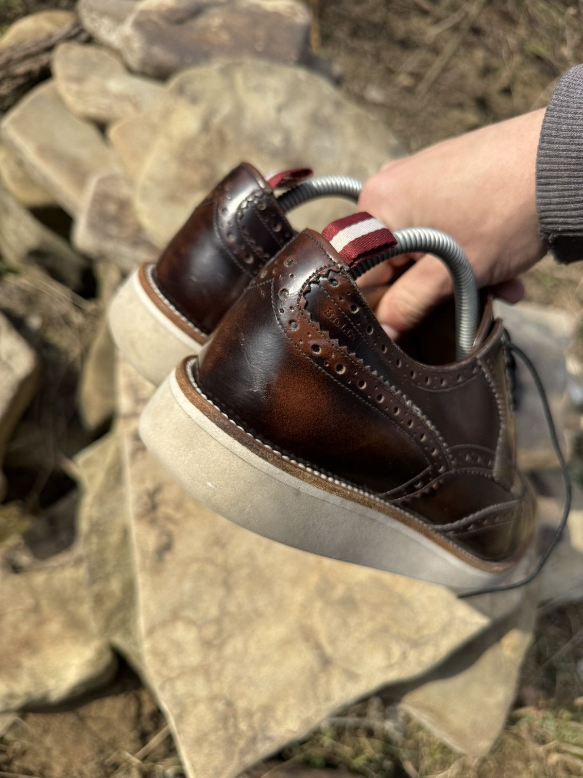 Bally Bally Codrik Wingtip Darby Lace Up Brogue Shoes Size US 9 / EU 42 - 6 Thumbnail