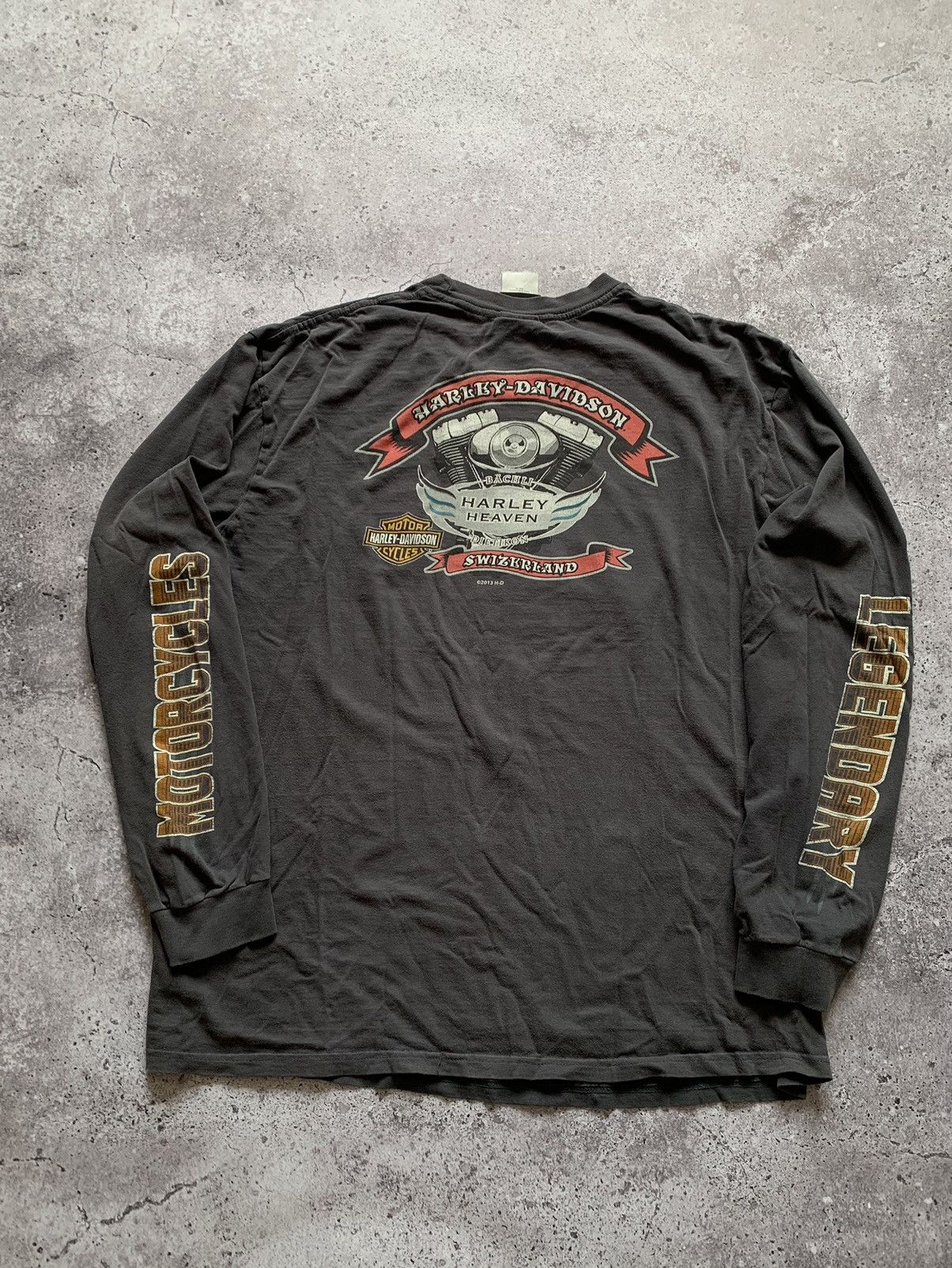 Harley Davidson × Vintage 🔥VINTAGE HARLEY DAVIDSON FADED LONG SLEEVE T-SHIRT Size US L / EU 52-54 / 3 - 8 Thumbnail