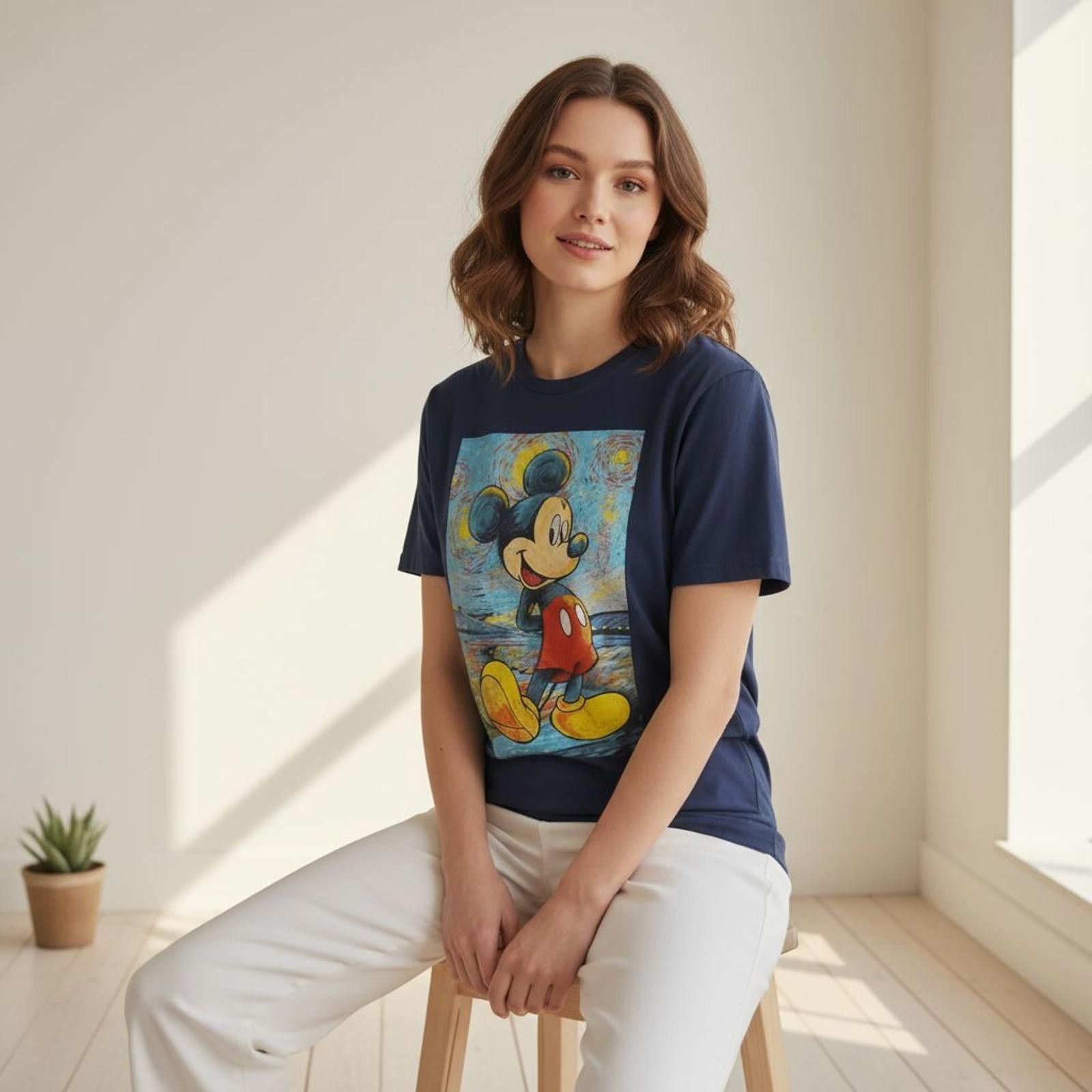 Disney Men's Navy Blue Mickey Mouse Graphic T-Shirt Size US XXL / EU 58 / 5 - 2 Thumbnail