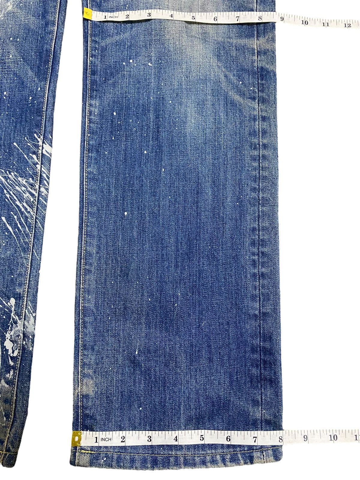 Jun Takahashi Vintage JapaneseBrands Blue Wash Custom Splatter Loose Jeans Size US 33 - 16 Thumbnail